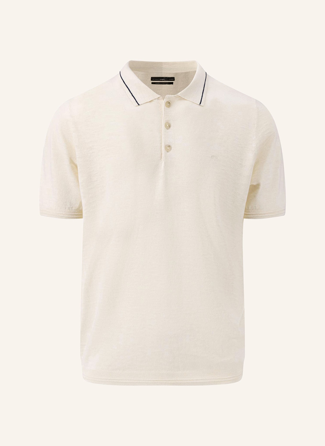FYNCH-HATTON Knitted polo shirt, Color: ECRU (Image 1)
