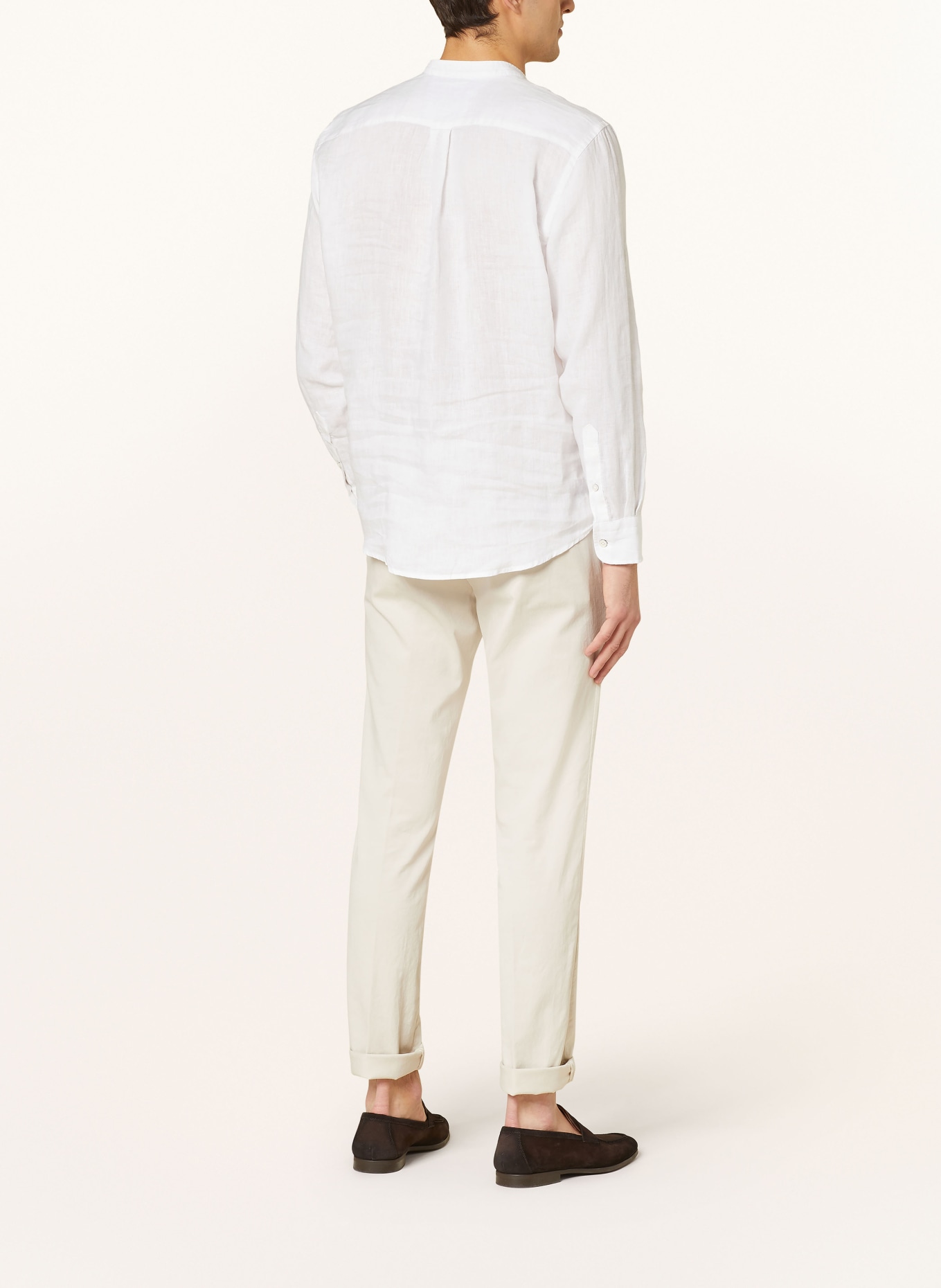 FYNCH-HATTON Leinenhemd Regular Fit mit Stehkragen, Farbe: WEISS (Bild 3)