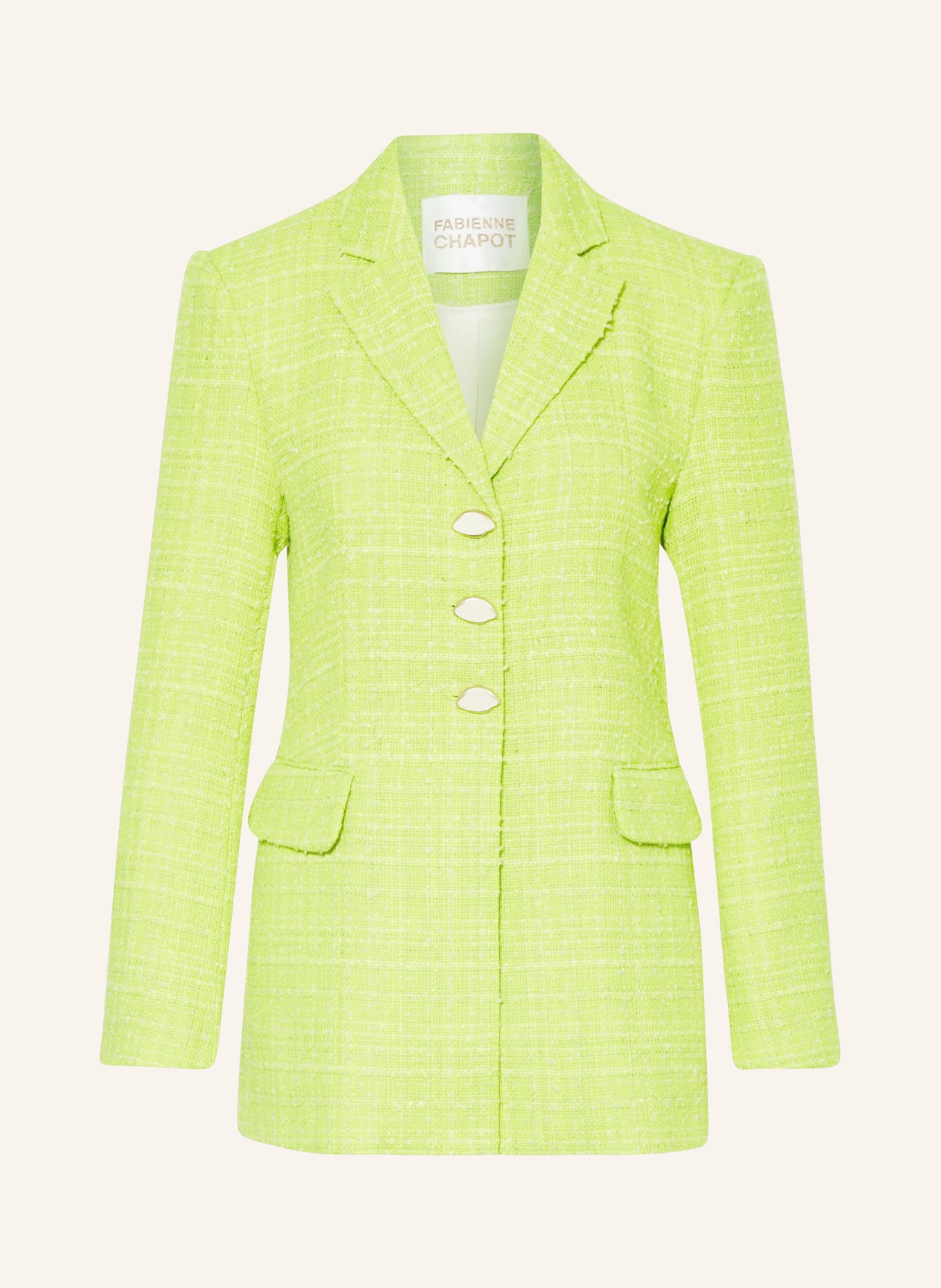 FABIENNE CHAPOT Tweed blazer CHER, Color: 4011 Lovely Lime (Image 1)