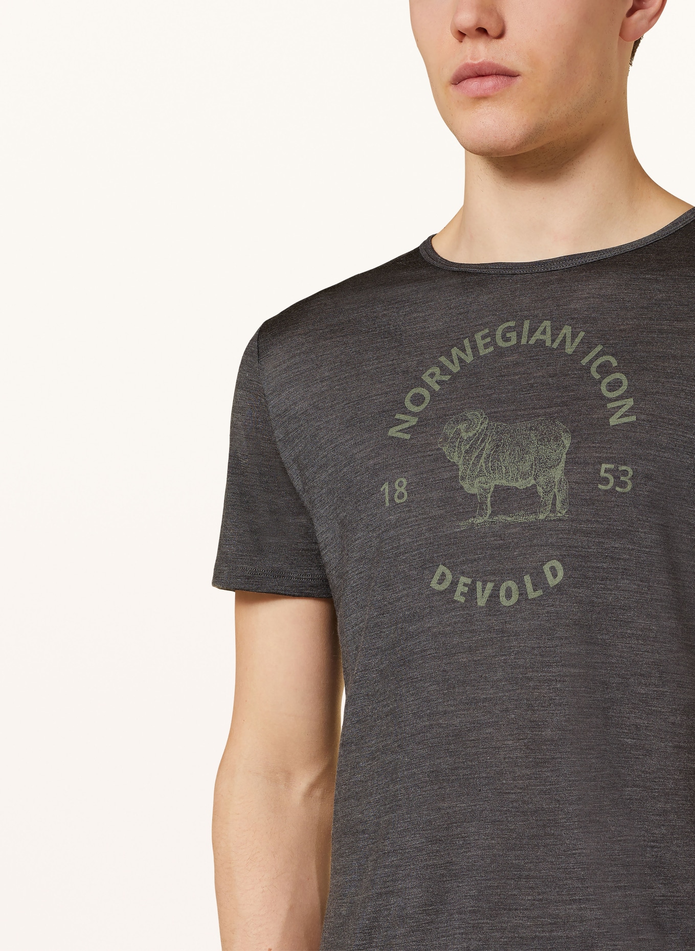 DEVOLD T-shirt, Color: DARK GRAY (Image 4)