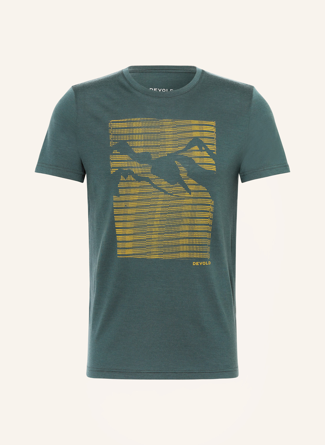 DEVOLD T-shirt HAVTAKA MERINO z wełny merino, Kolor: CIEMNOZIELONY (Obrazek 1)