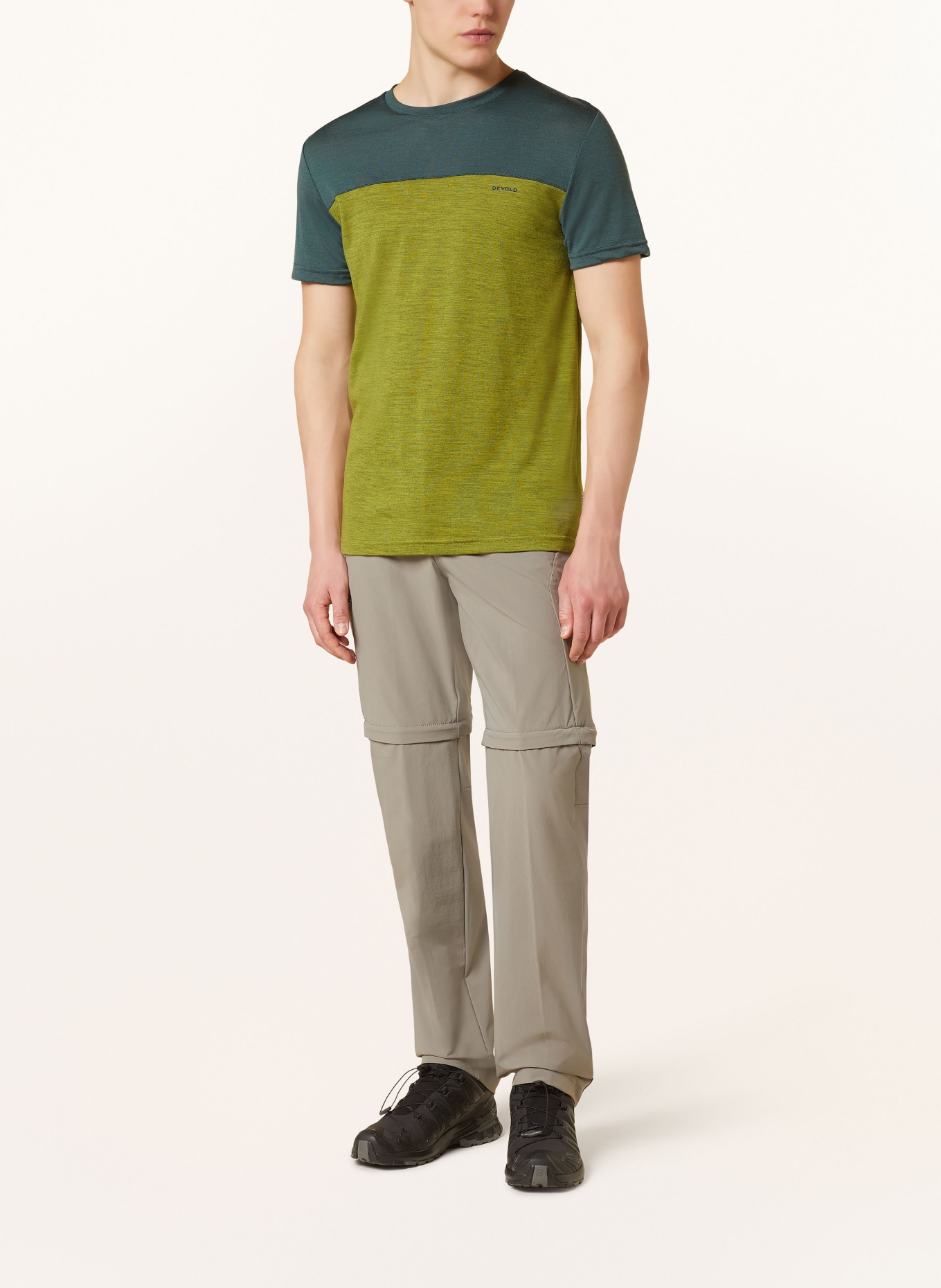 DEVOLD T-shirt, Color: LIGHT GREEN/ DARK GREEN (Image 2)