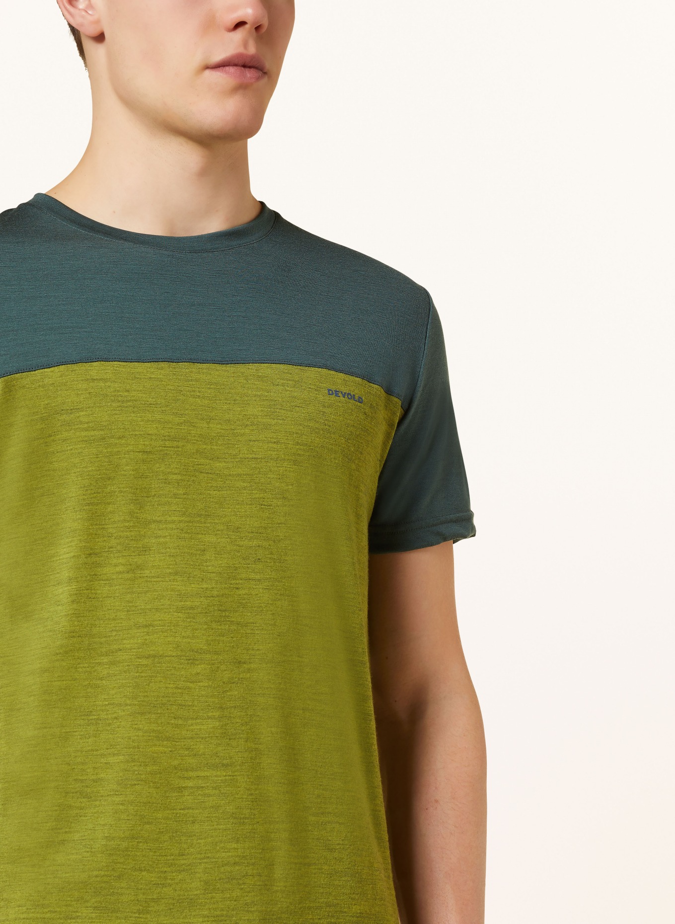 DEVOLD T-shirt, Color: LIGHT GREEN/ DARK GREEN (Image 4)