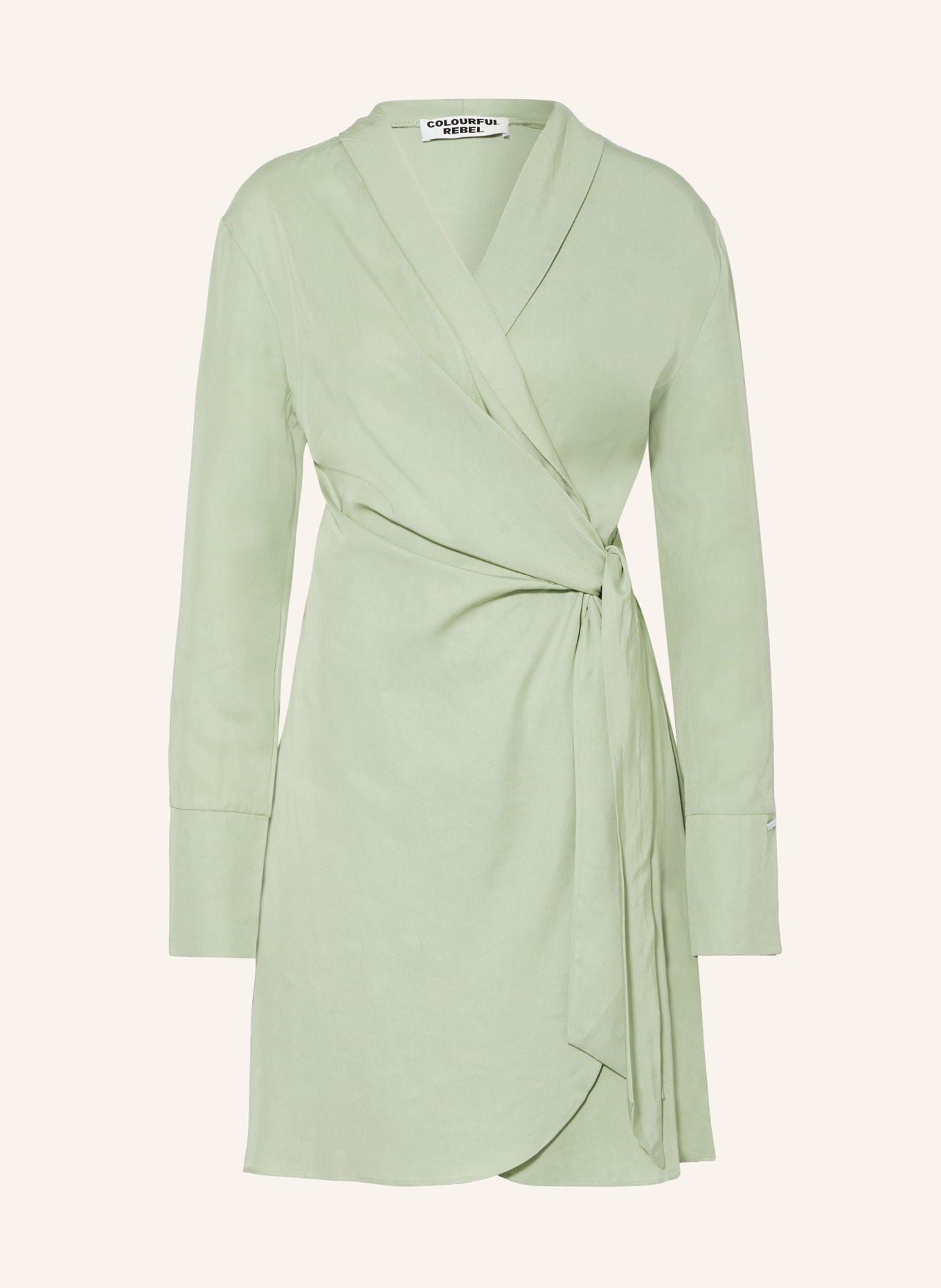 COLOURFUL REBEL Wrap dress DORIN, Color: LIGHT GREEN (Image 1)