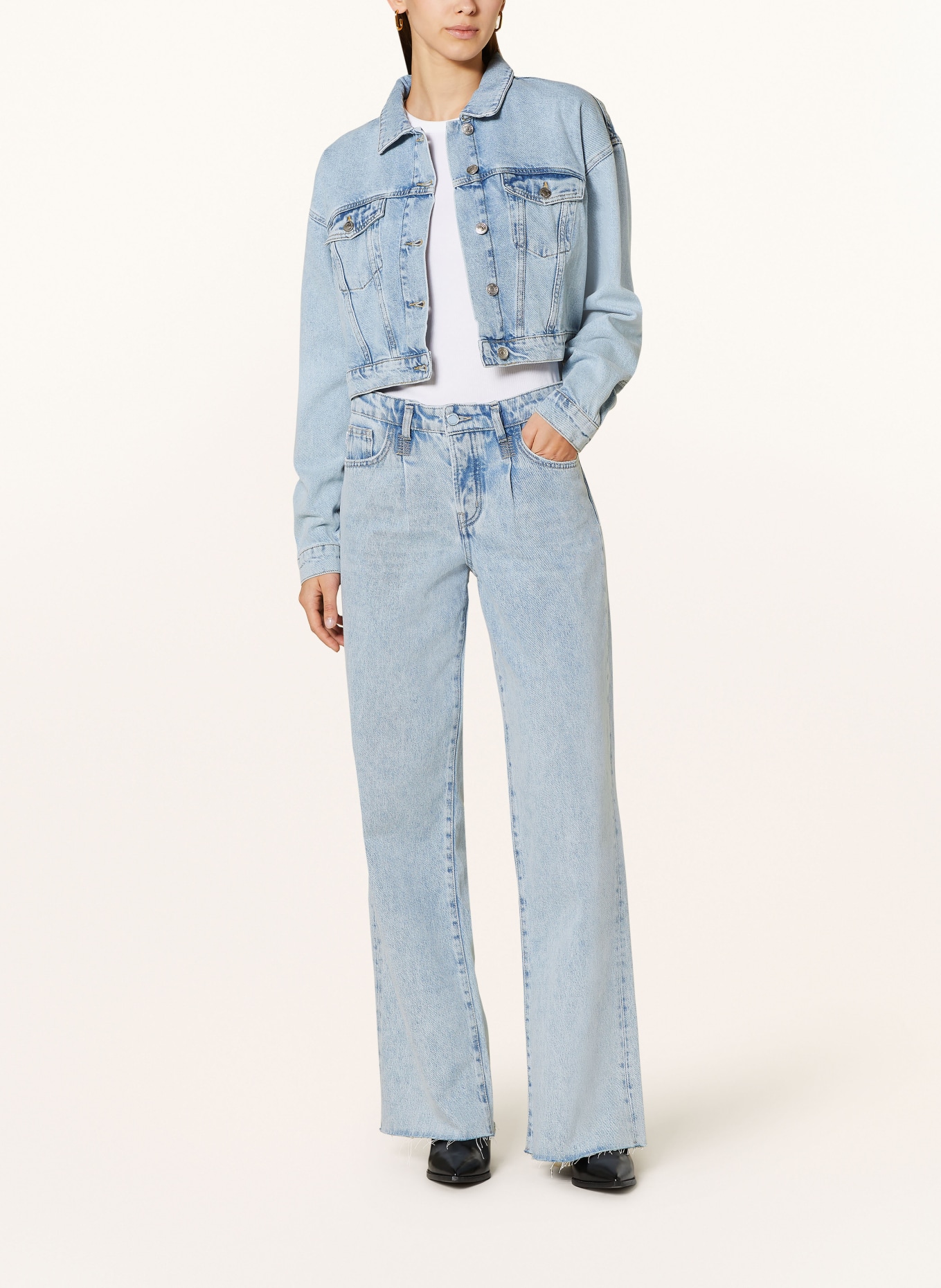 COLOURFUL REBEL Krótka kurtka jeansowa ORNEL, Kolor: JASNONIEBIESKI (Obrazek 2)