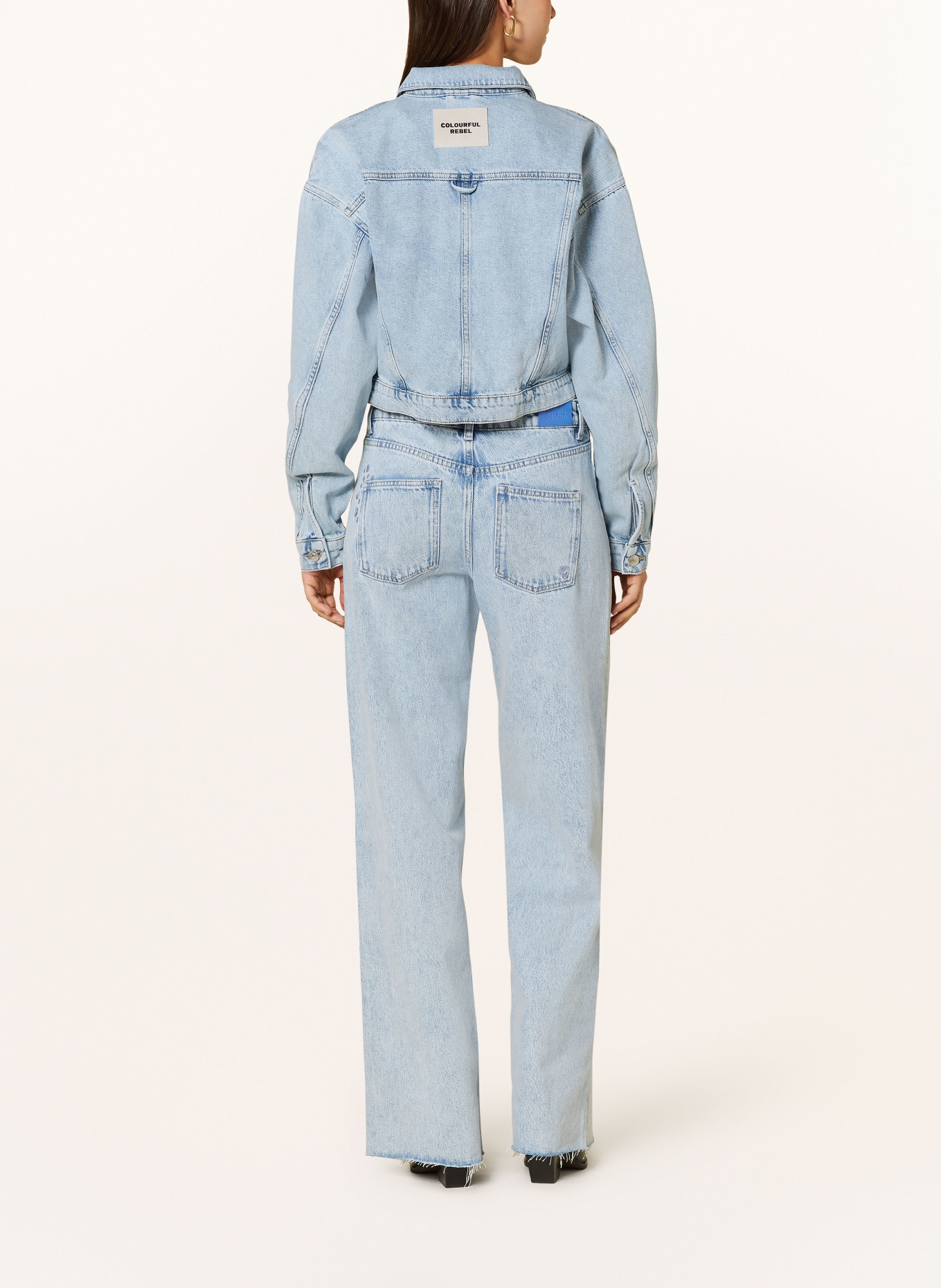 COLOURFUL REBEL Krótka kurtka jeansowa ORNEL, Kolor: JASNONIEBIESKI (Obrazek 3)