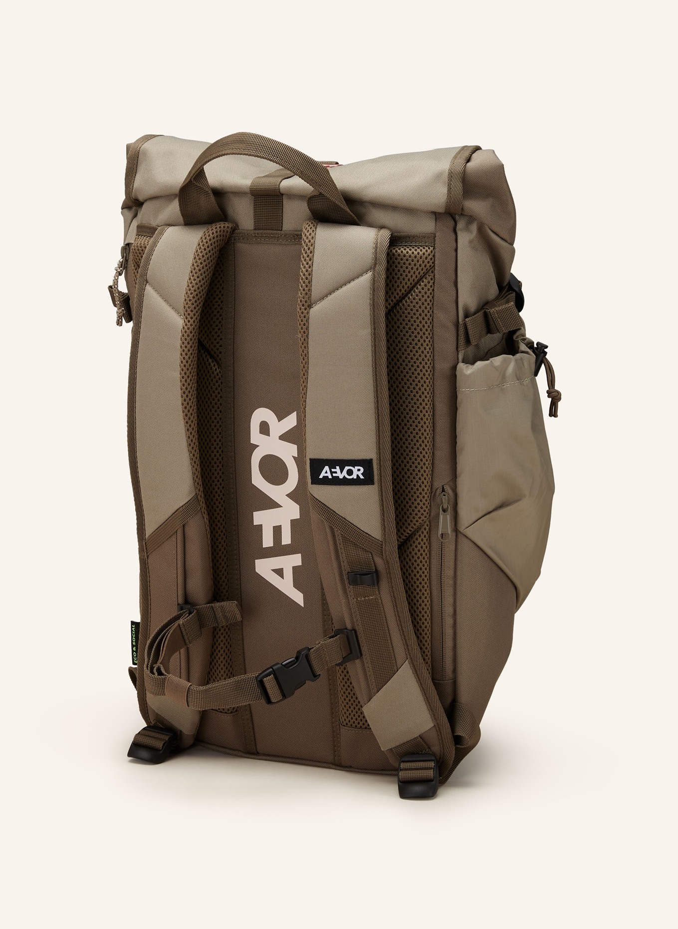 AEVOR Backpack ROLL PACK 20 l with laptop compartment, Color: OLIVE (Image 2)