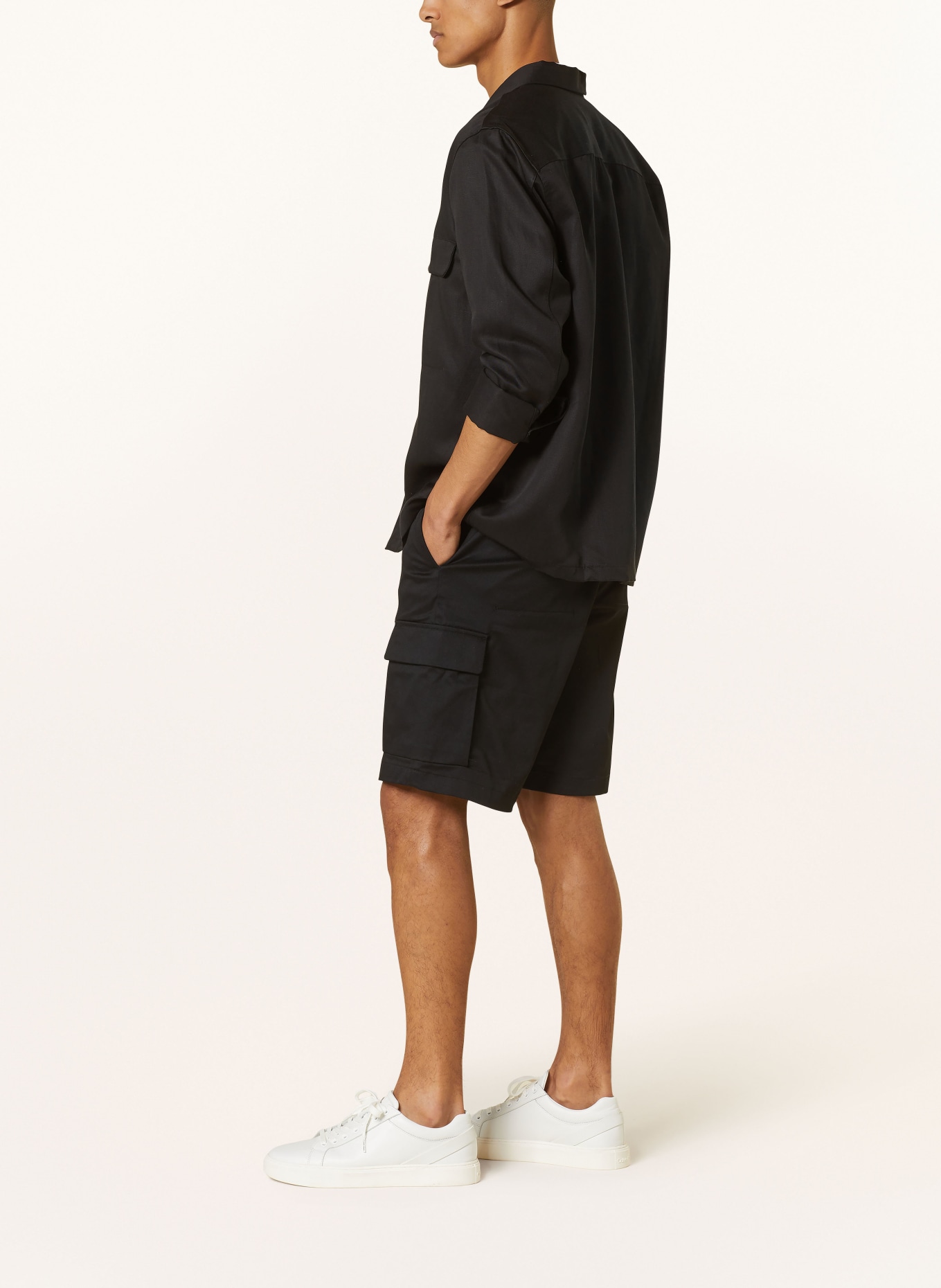 Calvin Klein Cargo shorts COOLMAX regular straight fit, Color: BLACK (Image 4)