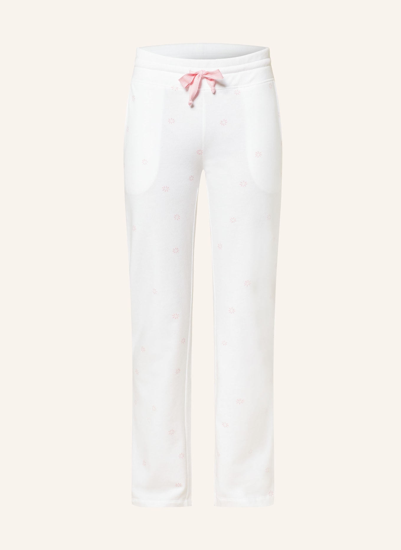Juvia Sweatpants AGNES, Color: WHITE/ PINK (Image 1)