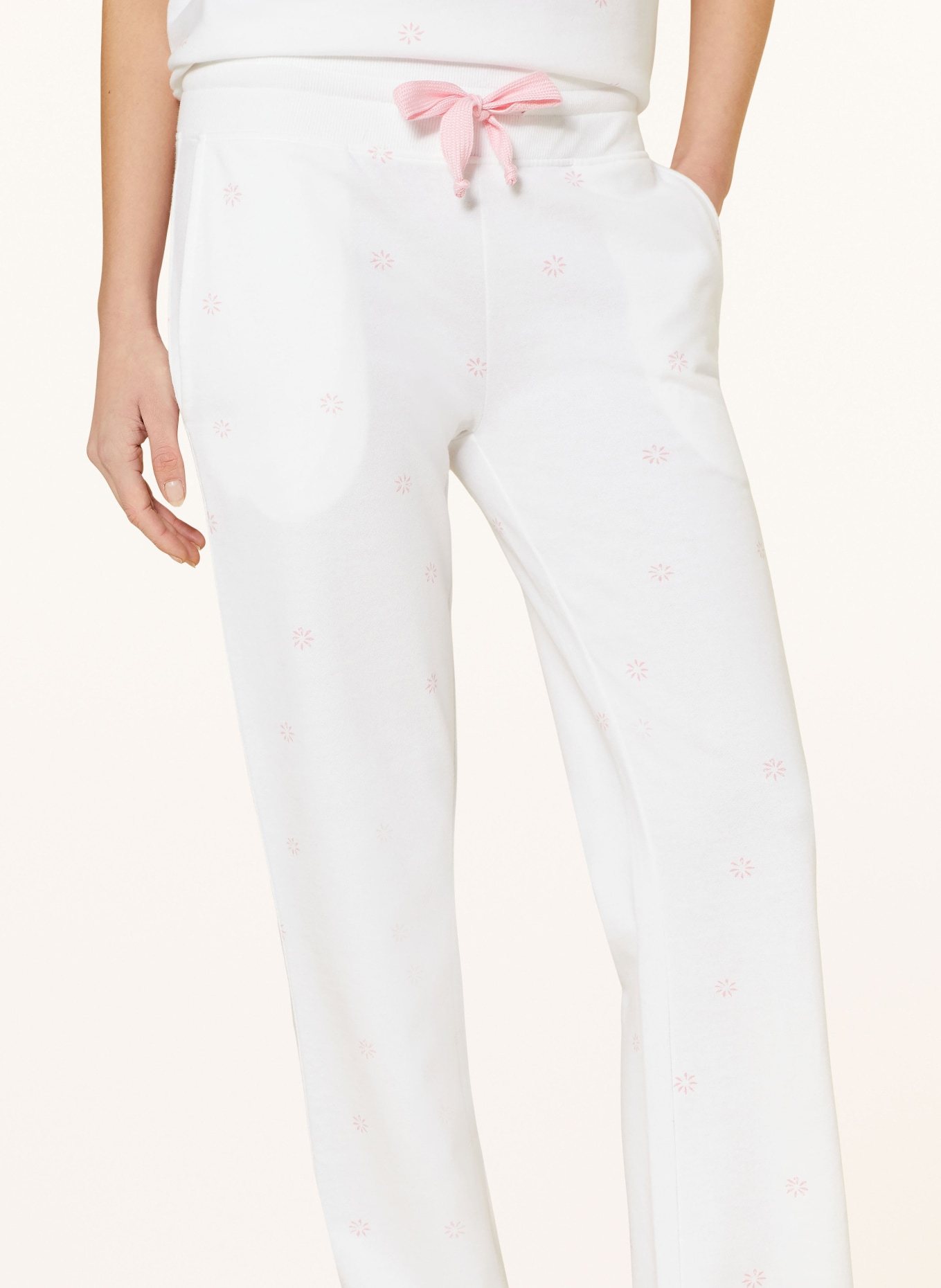 Juvia Sweatpants AGNES, Color: WHITE/ PINK (Image 5)