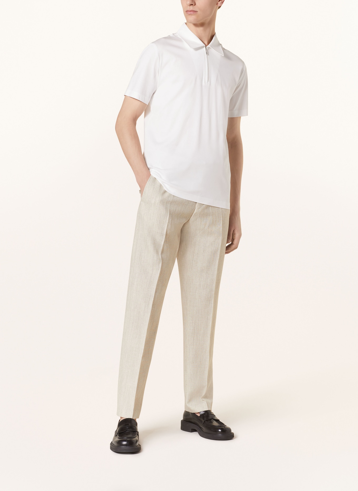 TIGER OF SWEDEN Jersey-Poloshirt LARON Slim Fit, Farbe: WEISS (Bild 2)