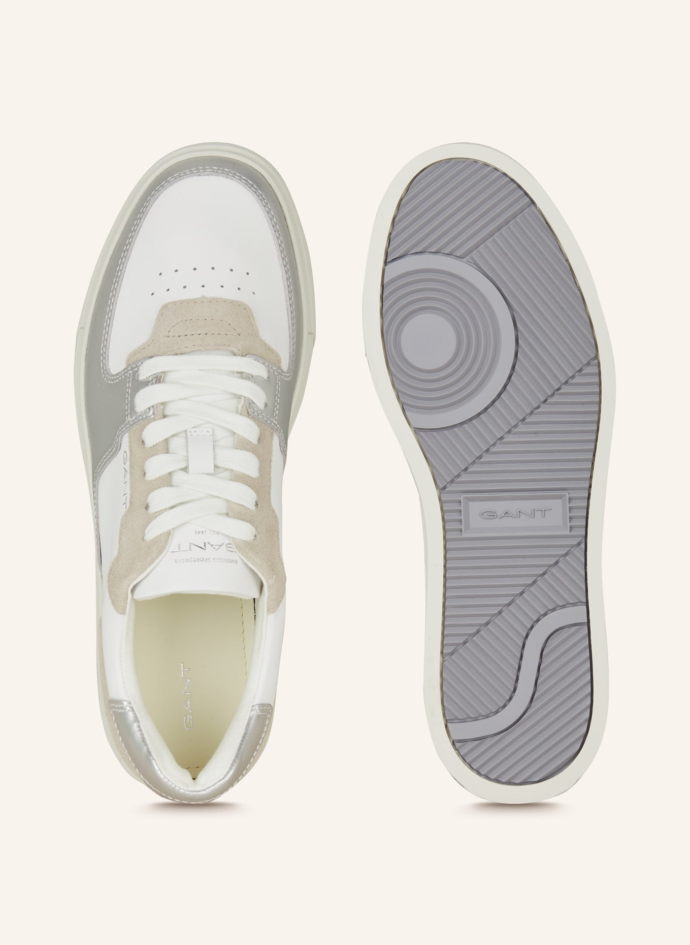 GANT Sneakers JULICE, Color: WHITE/ SILVER/ BEIGE (Image 5)
