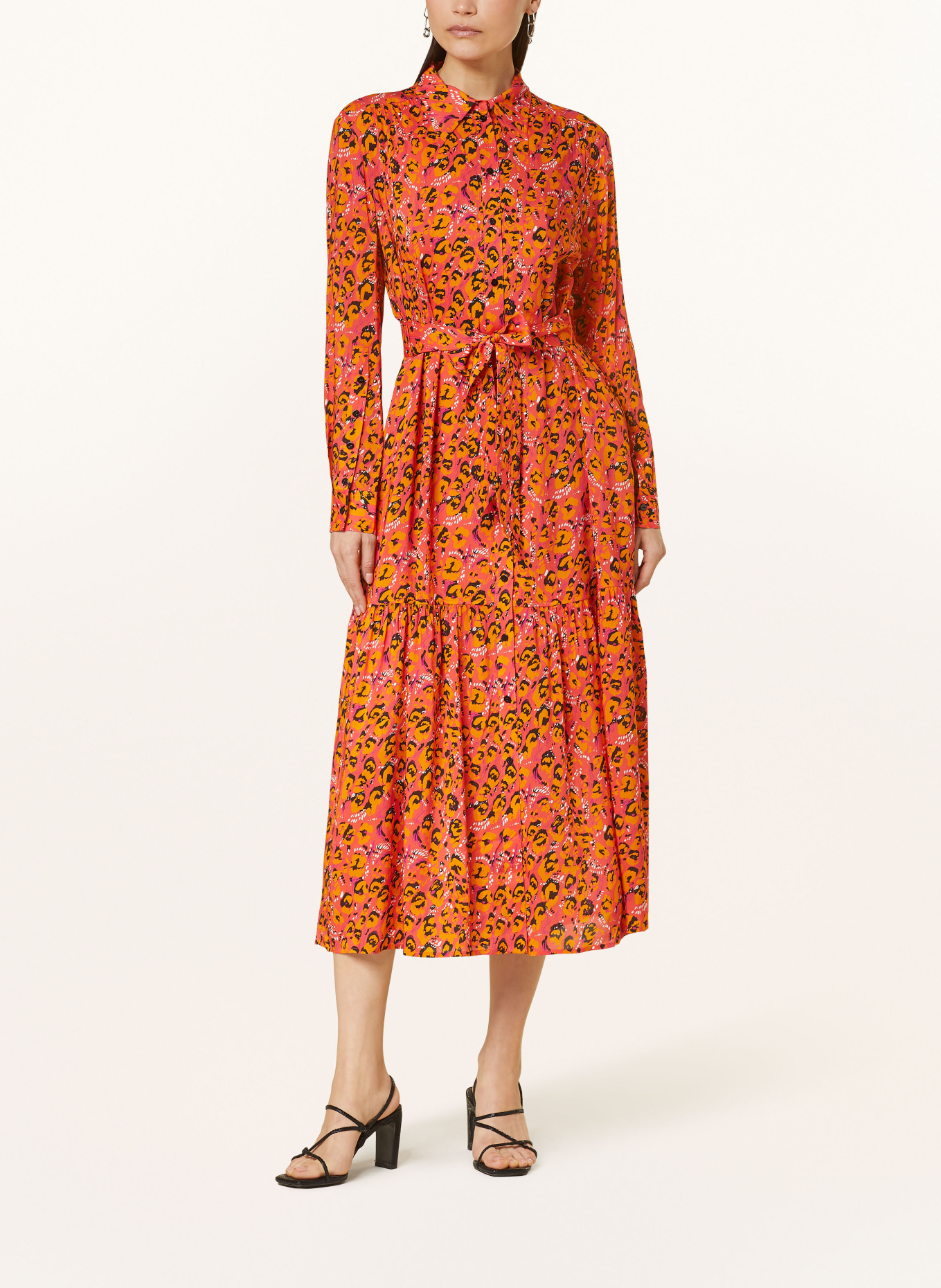 Lala Berlin Sukienka koszulowa DERRY, Kolor: MOCNORÓŻOWY/ POMARAŃCZOWY/ CZARNY (Obrazek 2)