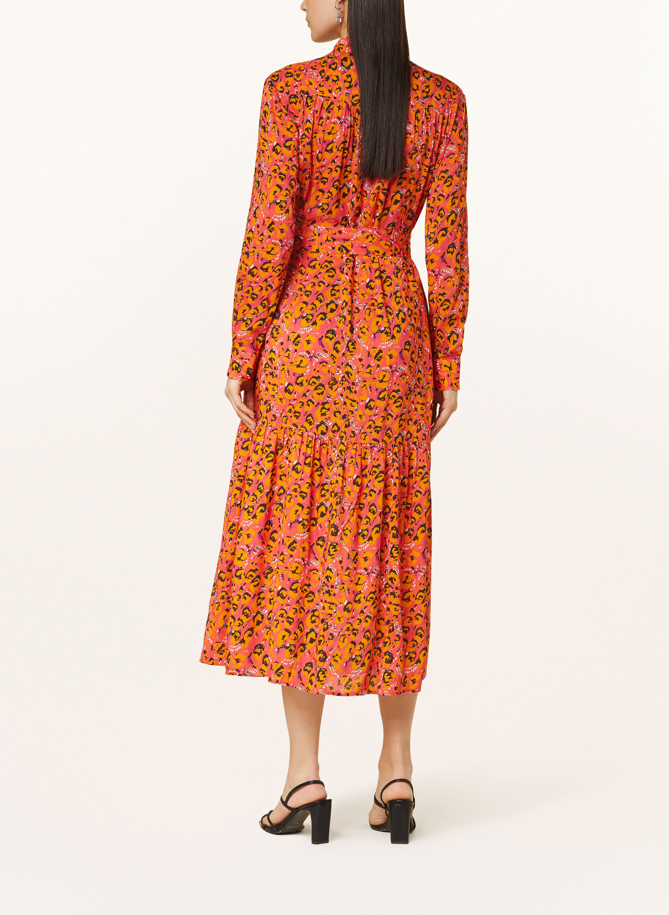 Lala Berlin Shirt dress DERRY, Color: PINK/ ORANGE/ BLACK (Image 3)