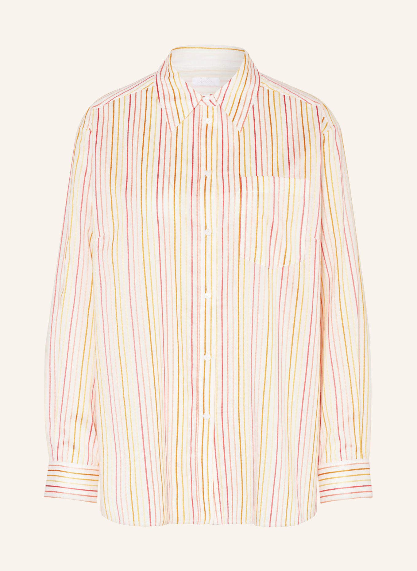 Lala Berlin Shirt blouse BILOXI, Color: WHITE/ YELLOW/ PINK (Image 1)