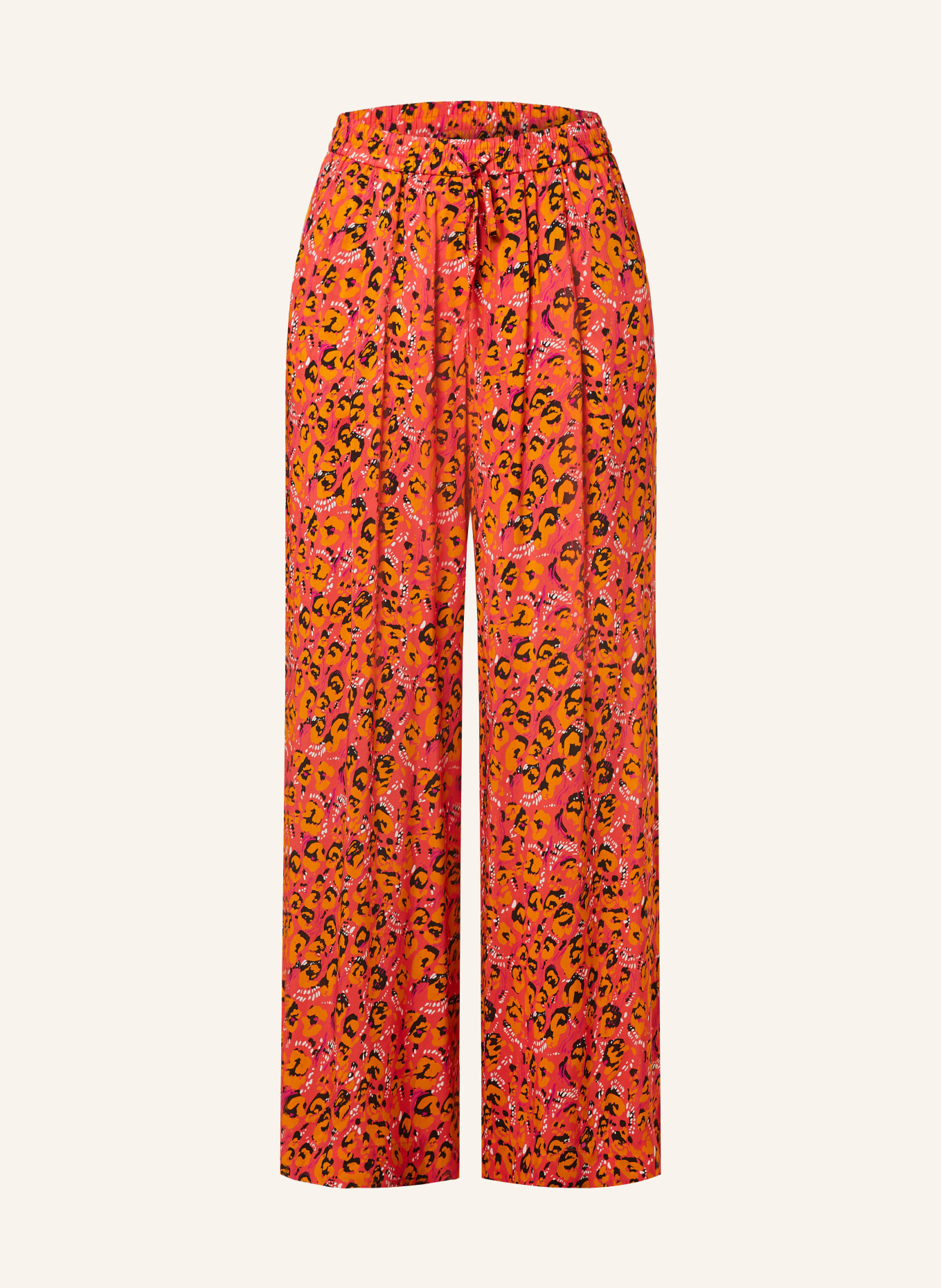 Lala Berlin Spodnie marlena PERLA, Kolor: CZERWONY/ POMARAŃCZOWY/ CZARNY (Obrazek 1)