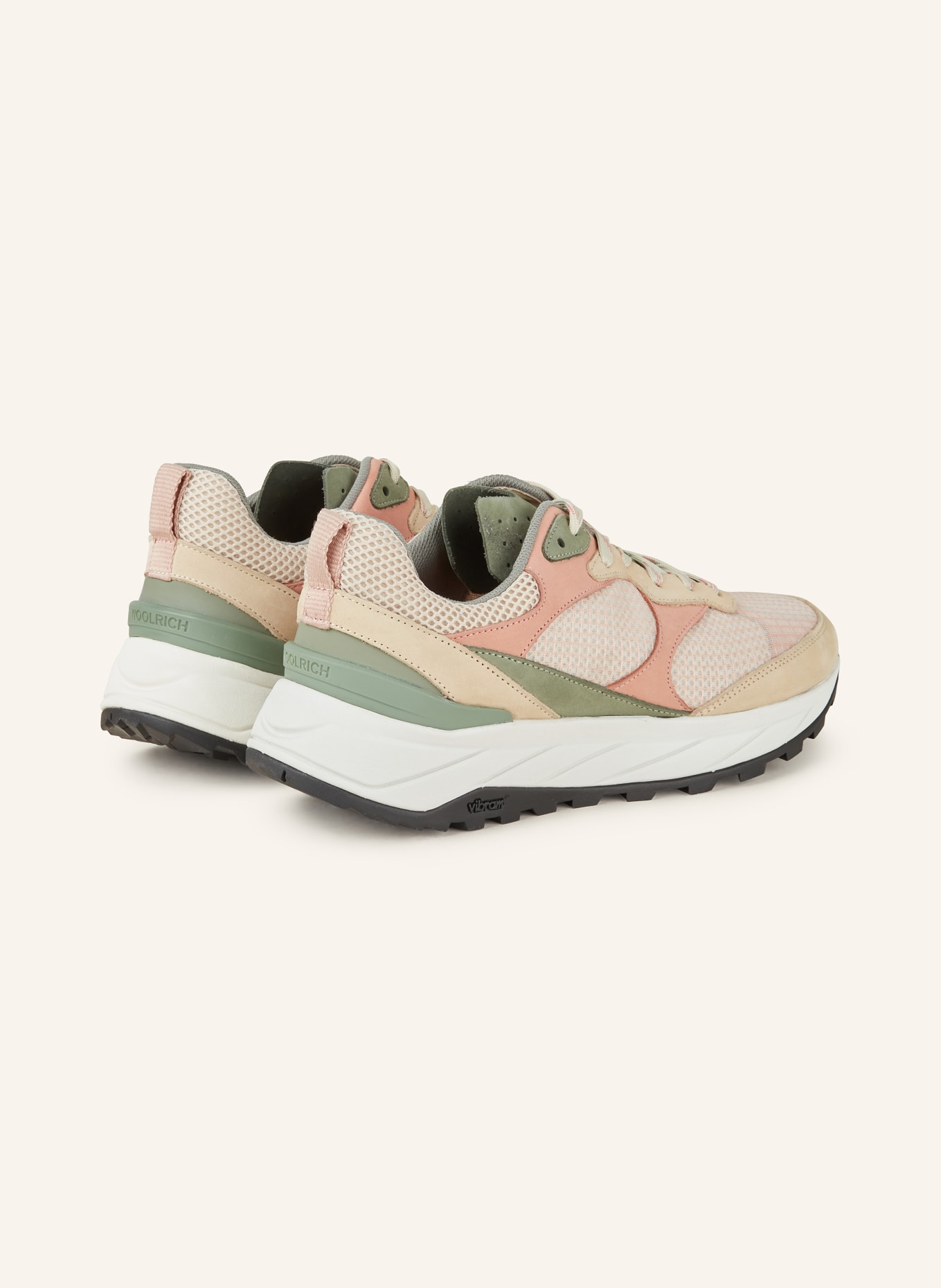 WOOLRICH Sneakers RUNNER, Color: BEIGE/ OLIVE/ LIGHT RED (Image 2)