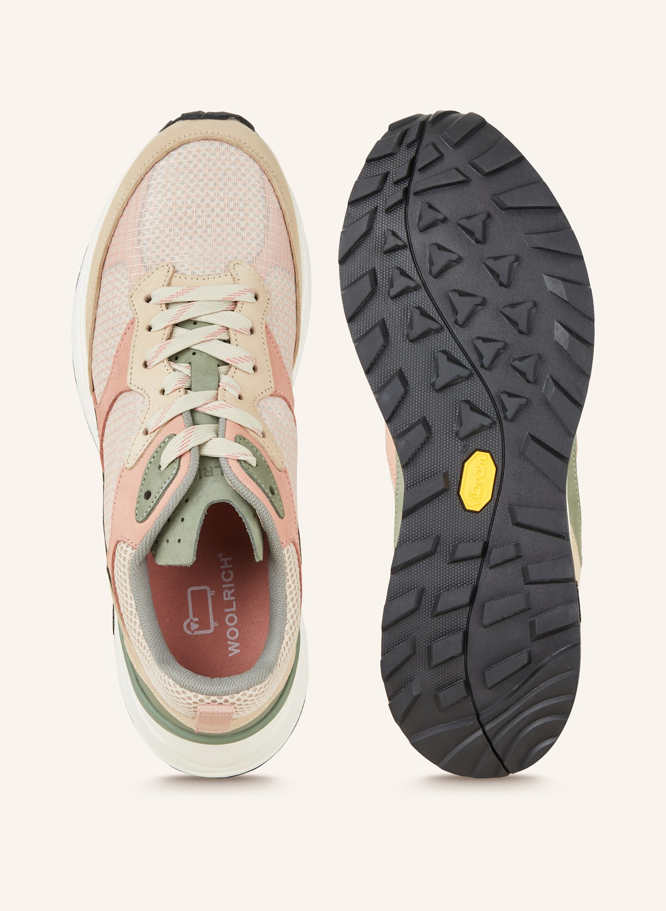 WOOLRICH Sneaker RUNNER, Farbe: BEIGE/ OLIV/ HELLROT (Bild 5)