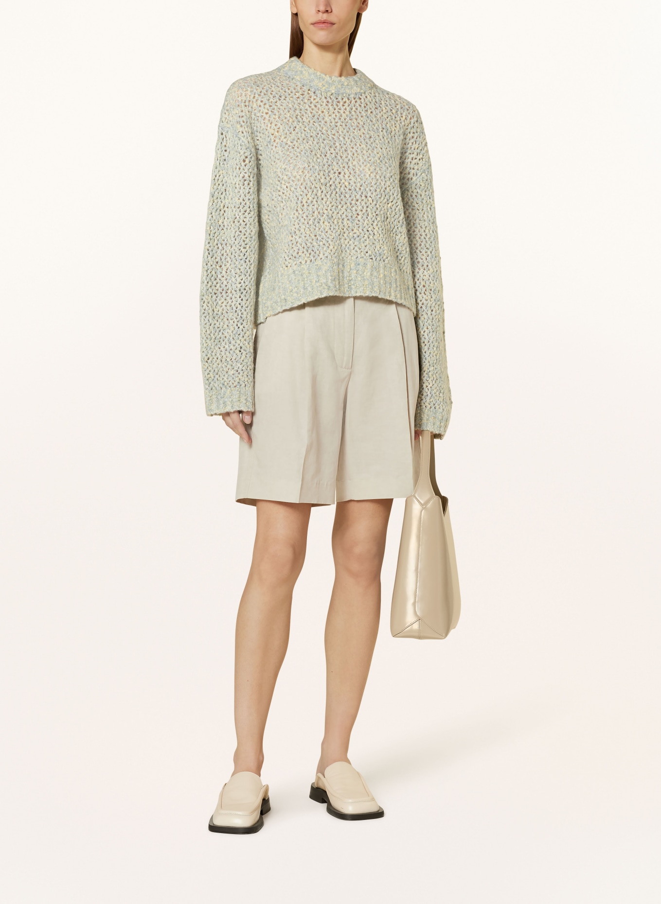 HOLZWEILER Cropped sweater TINE, Color: MINT/ LIGHT YELLOW (Image 2)