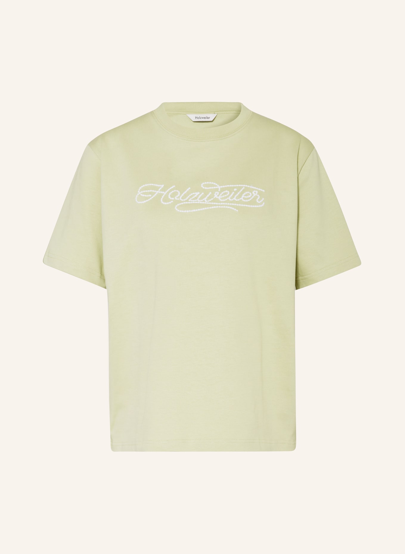 HOLZWEILER T-shirt KJERAG, Color: LIGHT GREEN/ WHITE (Image 1)