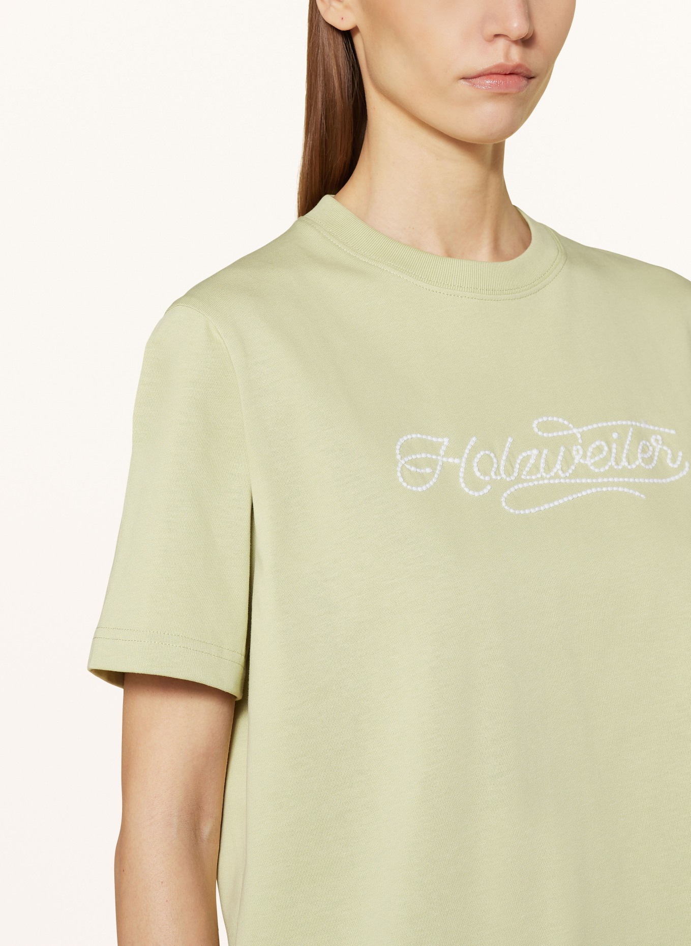 HOLZWEILER T-shirt KJERAG, Color: LIGHT GREEN/ WHITE (Image 4)