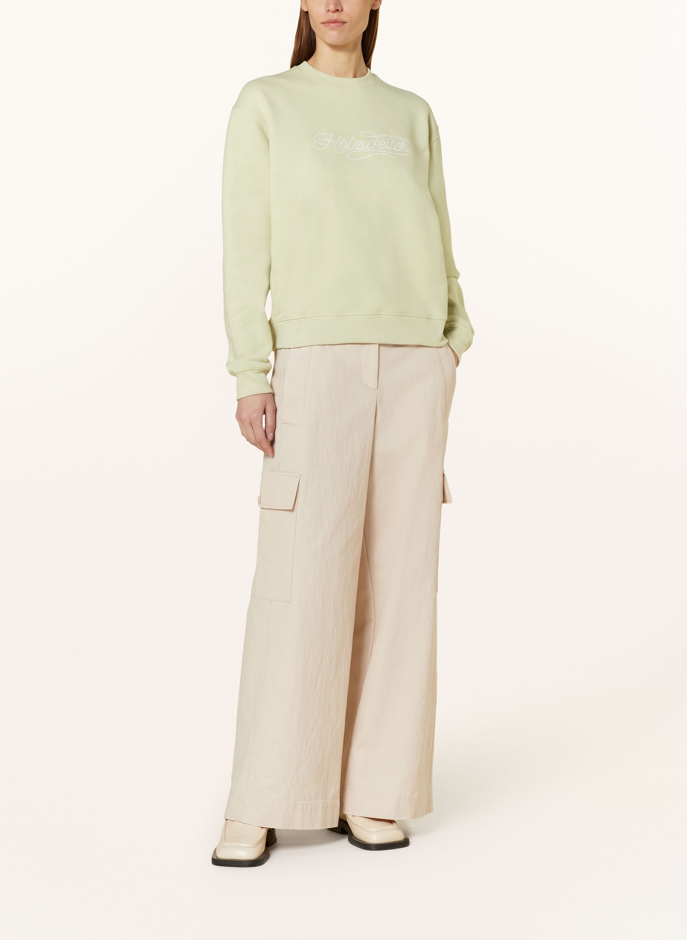 HOLZWEILER Sweatshirt EVOKE, Color: MINT/ WHITE (Image 2)