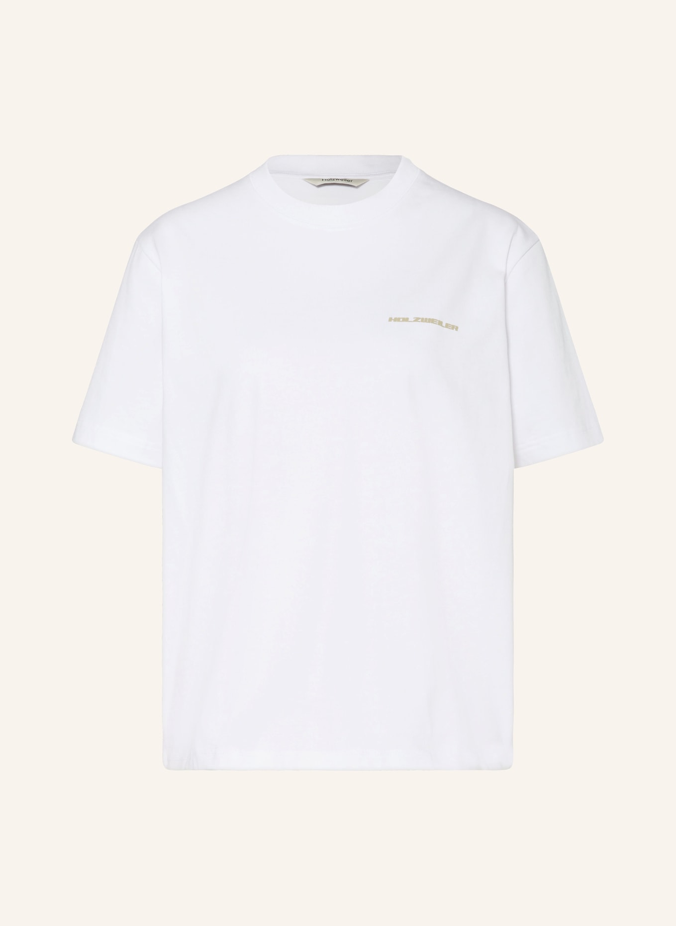HOLZWEILER T-shirt KJERAG, Color: WHITE/ DARK GREEN/ LIGHT BROWN (Image 1)