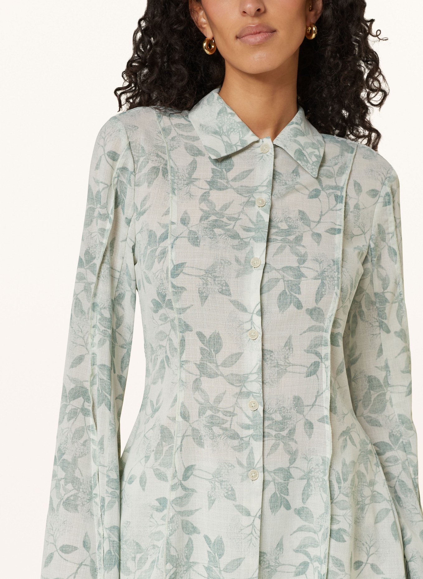 HOLZWEILER Shirt blouse VALERY, Color: LIGHT GREEN/ GREEN (Image 4)