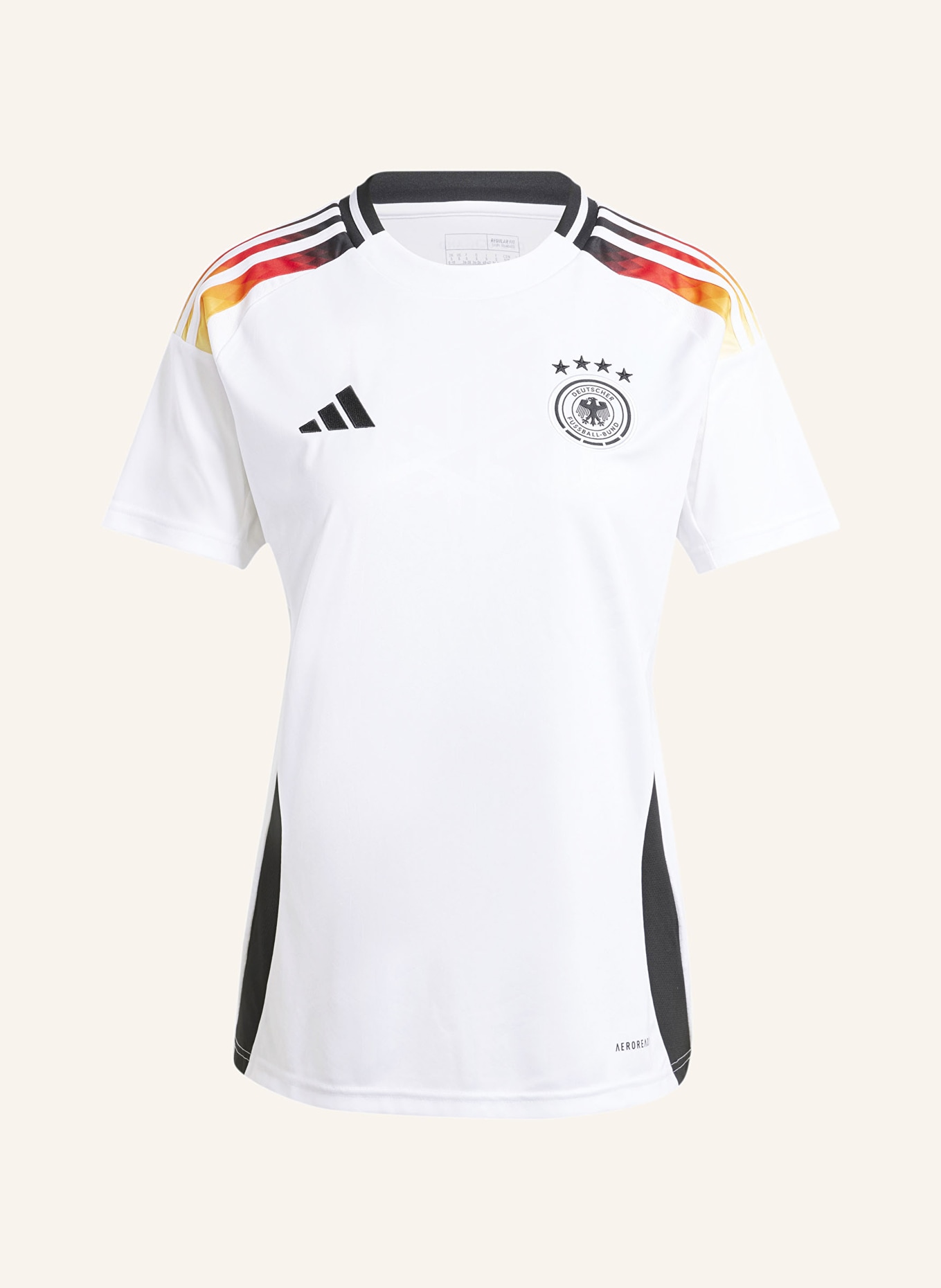 adidas Home kit jersey GERMANY 24 for women, Color: WHITE/ BLACK/ YELLOW (Image 1)