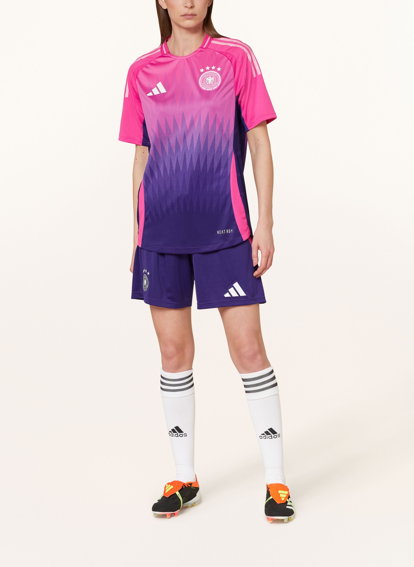 adidas Away jersey GERMANY 24 for women, Color: FUCHSIA/ DARK PURPLE/ PURPLE (Image 2)