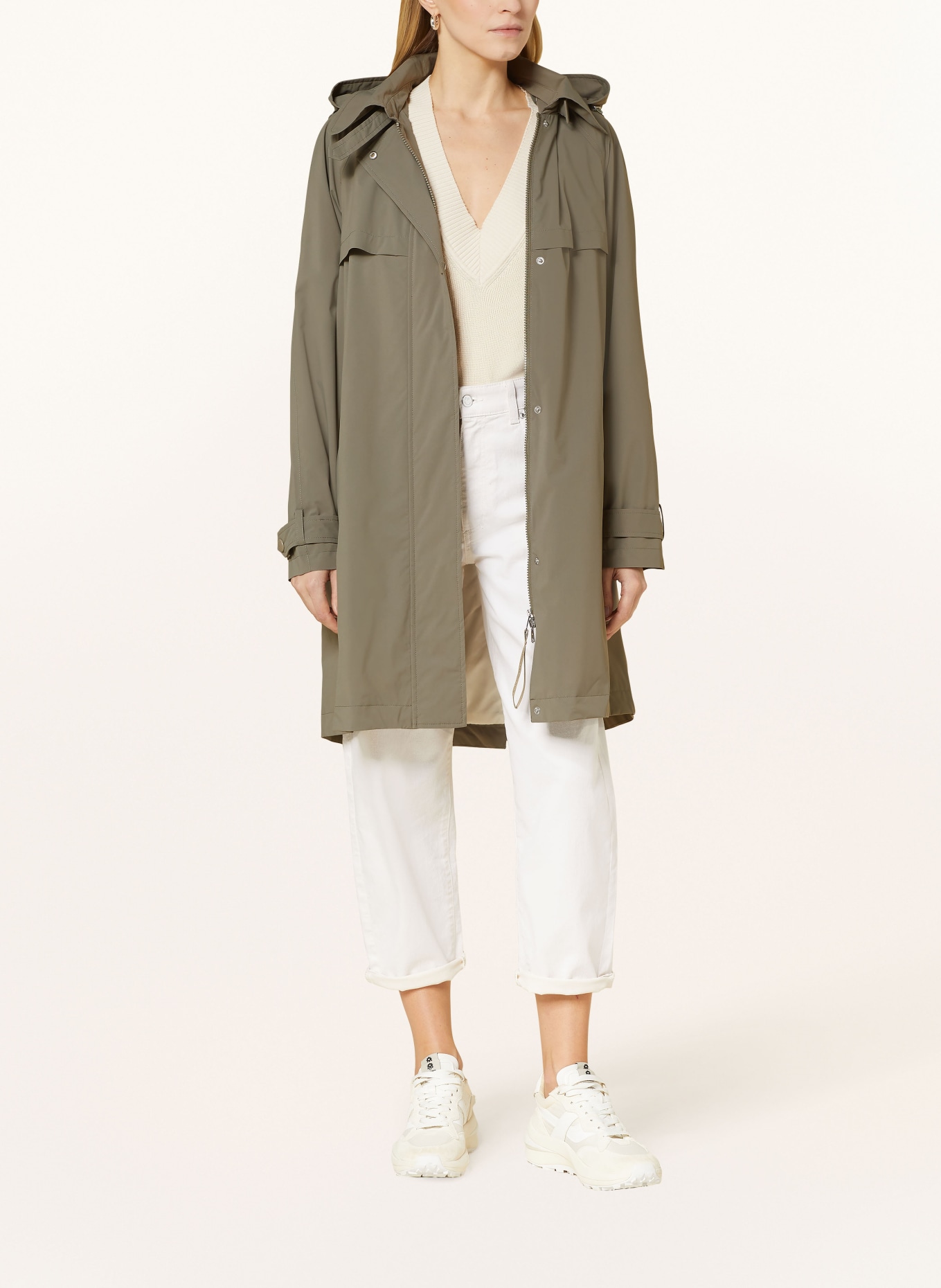 BEAUMONT Trench coat BRINKLEY with detachable hood, Color: KHAKI (Image 2)