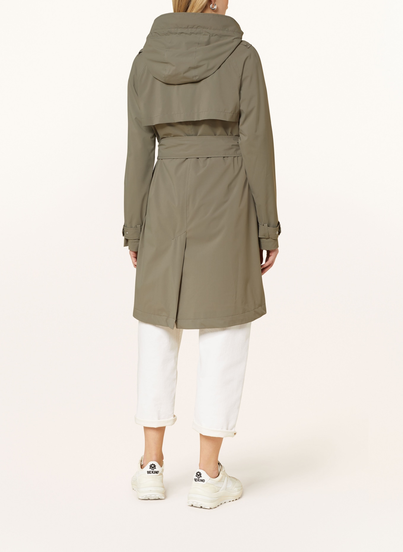 BEAUMONT Trench coat BRINKLEY with detachable hood, Color: KHAKI (Image 3)