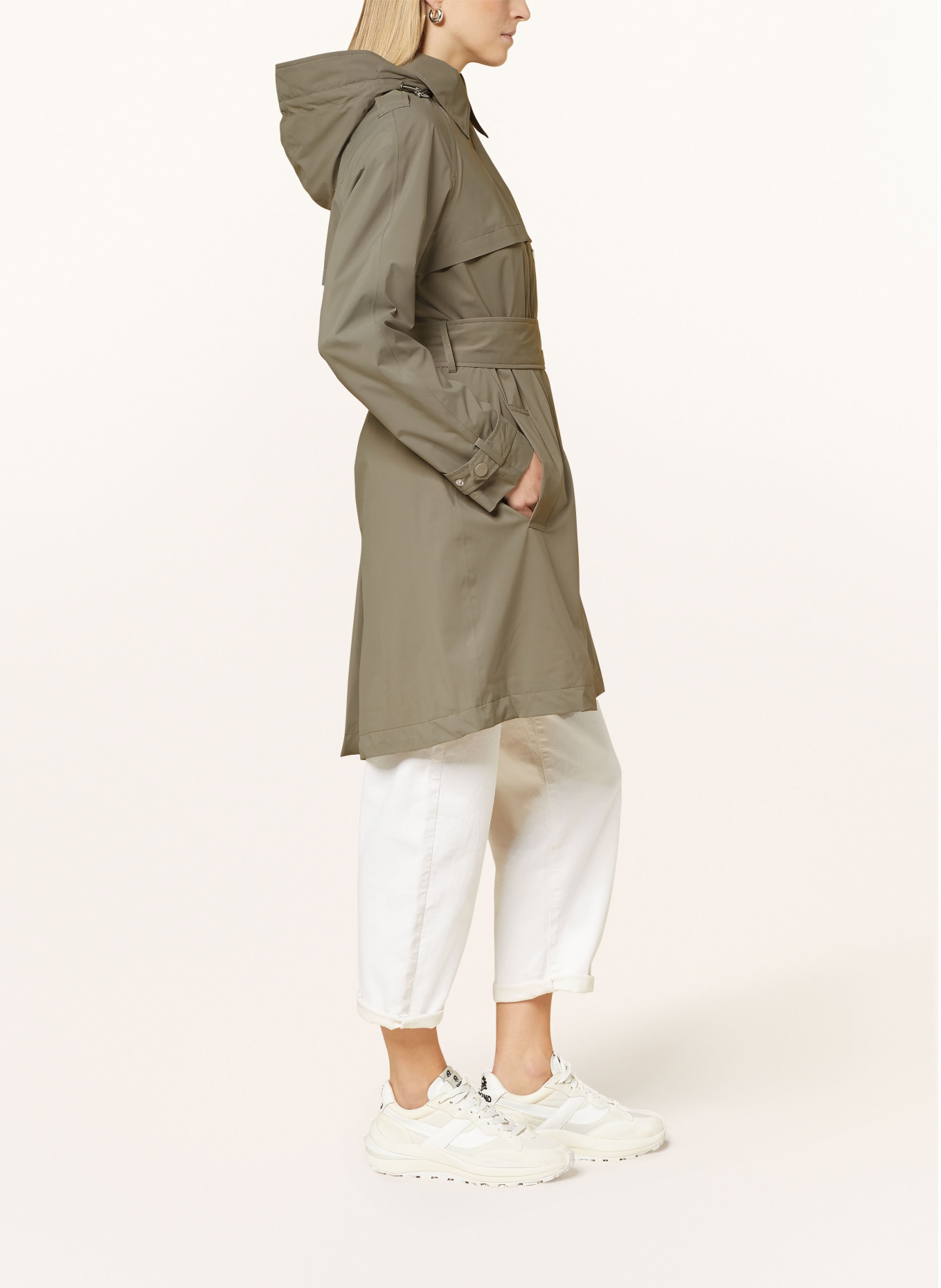 BEAUMONT Trench coat BRINKLEY with detachable hood, Color: KHAKI (Image 4)