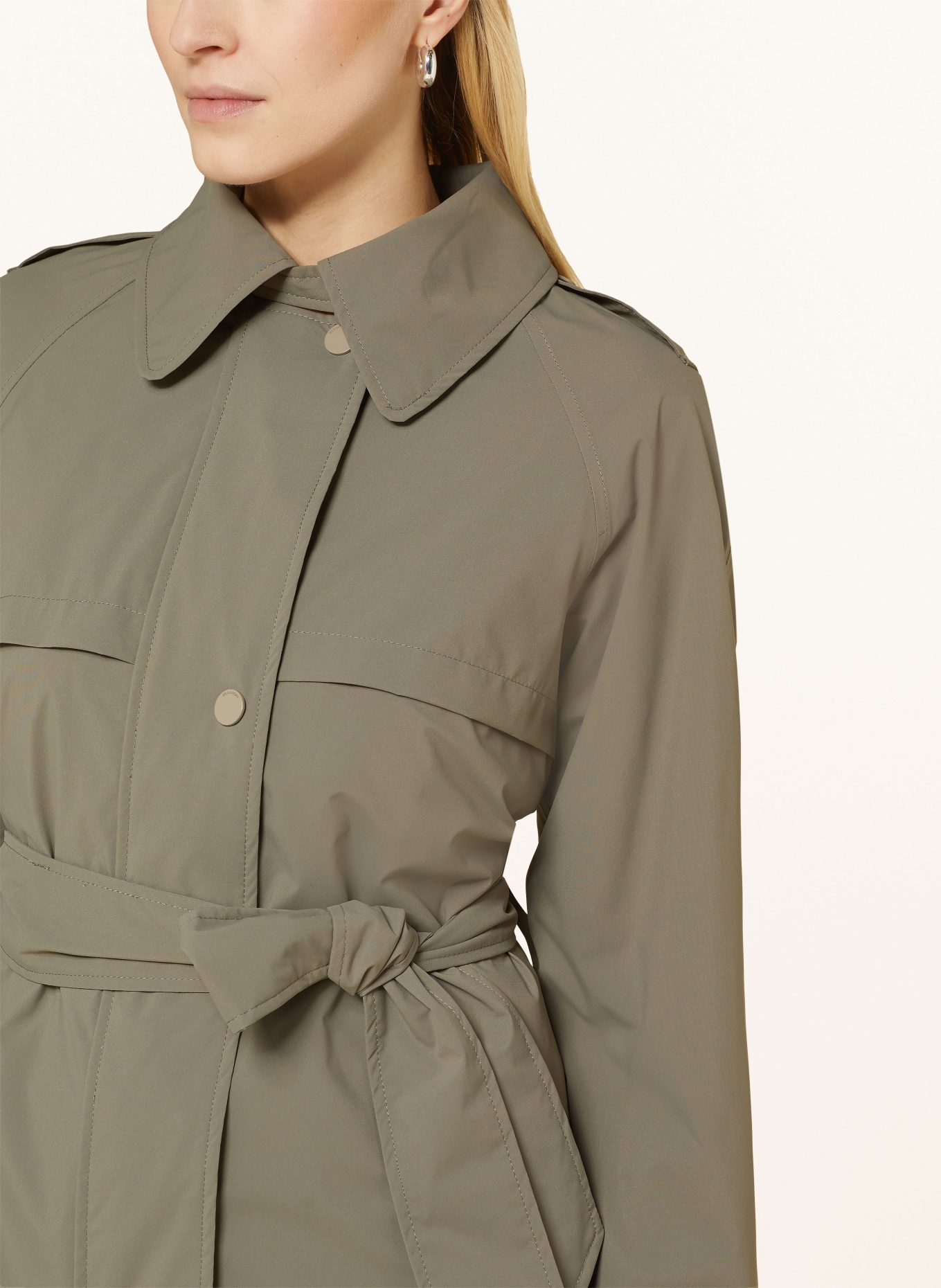BEAUMONT Trench coat BRINKLEY with detachable hood, Color: KHAKI (Image 6)