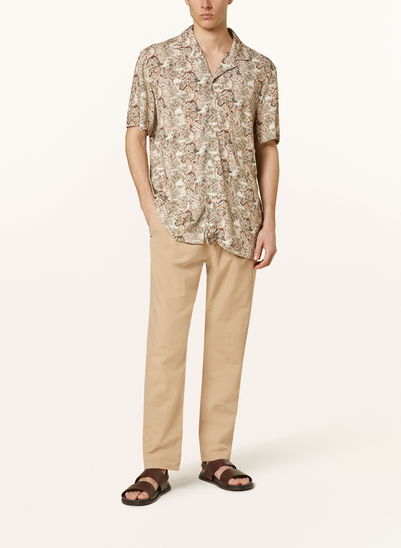 JOOP! JEANS Resort shirt HANES comfort fit, Color: GREEN/ BROWN/ ORANGE (Image 2)