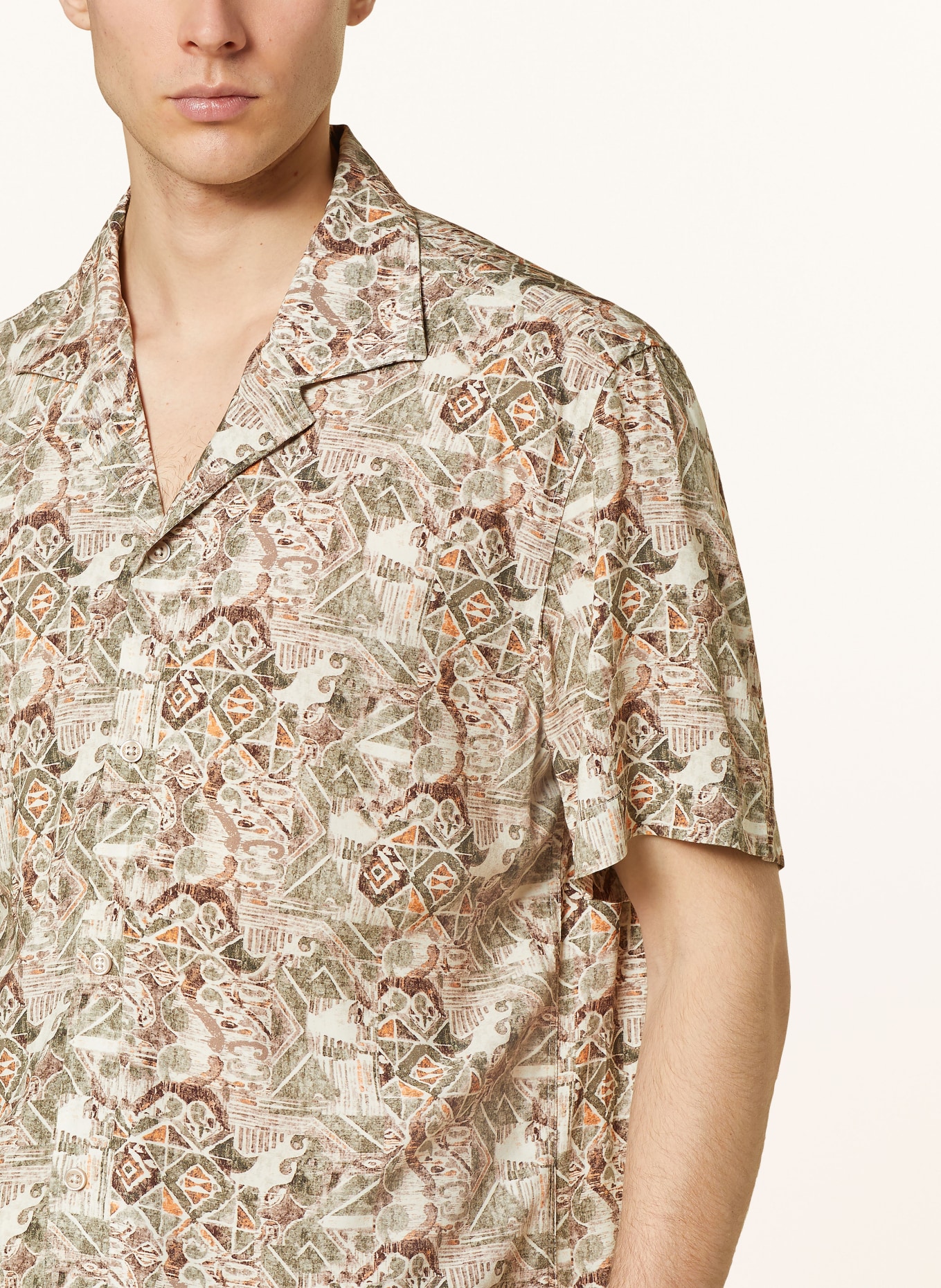 JOOP! JEANS Resort shirt HANES comfort fit, Color: GREEN/ BROWN/ ORANGE (Image 4)