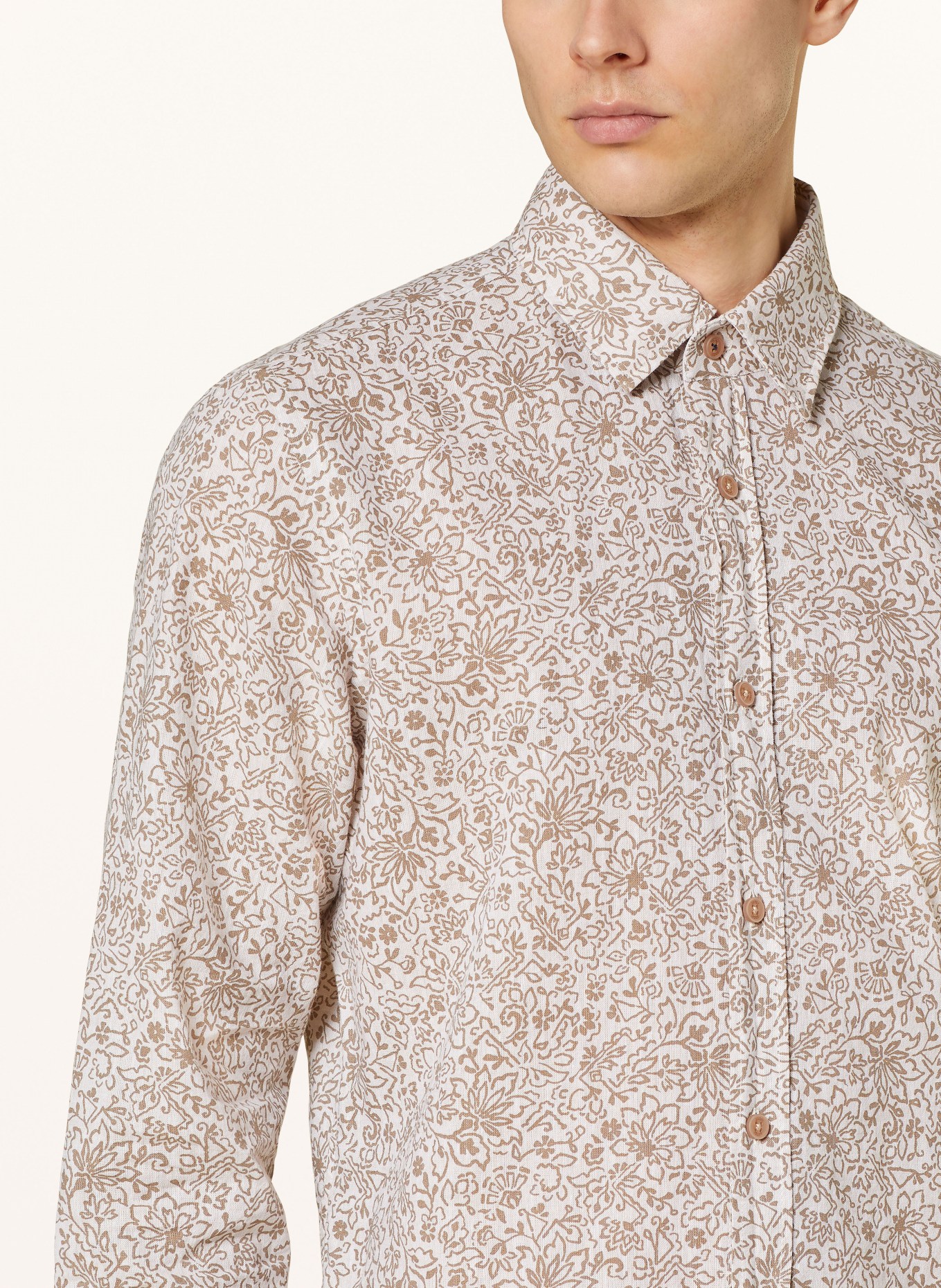 JOOP! JEANS Shirt HANSON modern fit with linen, Color: CREAM/ BEIGE (Image 4)