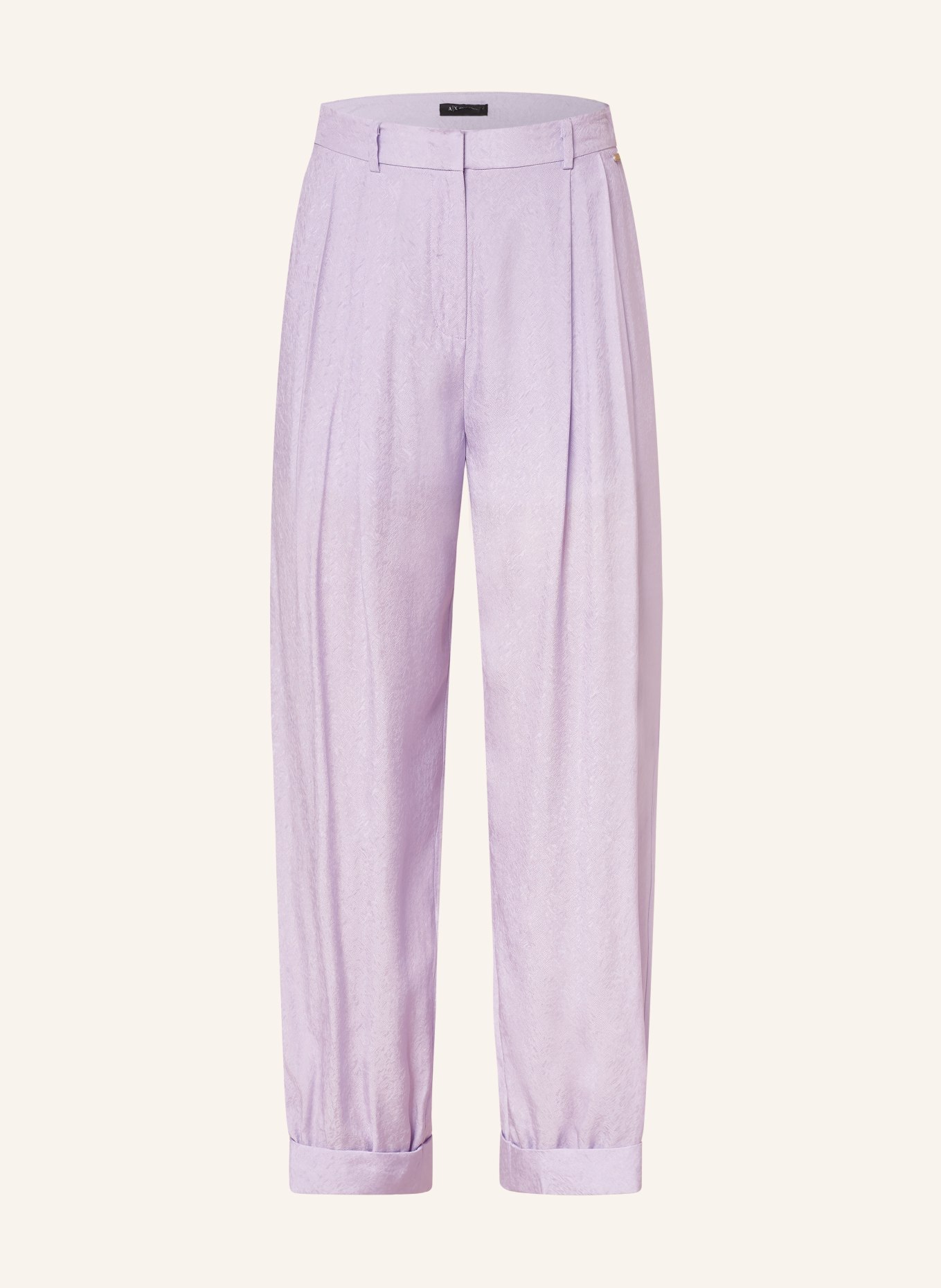 ARMANI EXCHANGE 7/8 trousers made of satin, Color: LIGHT PURPLE (Image 1)