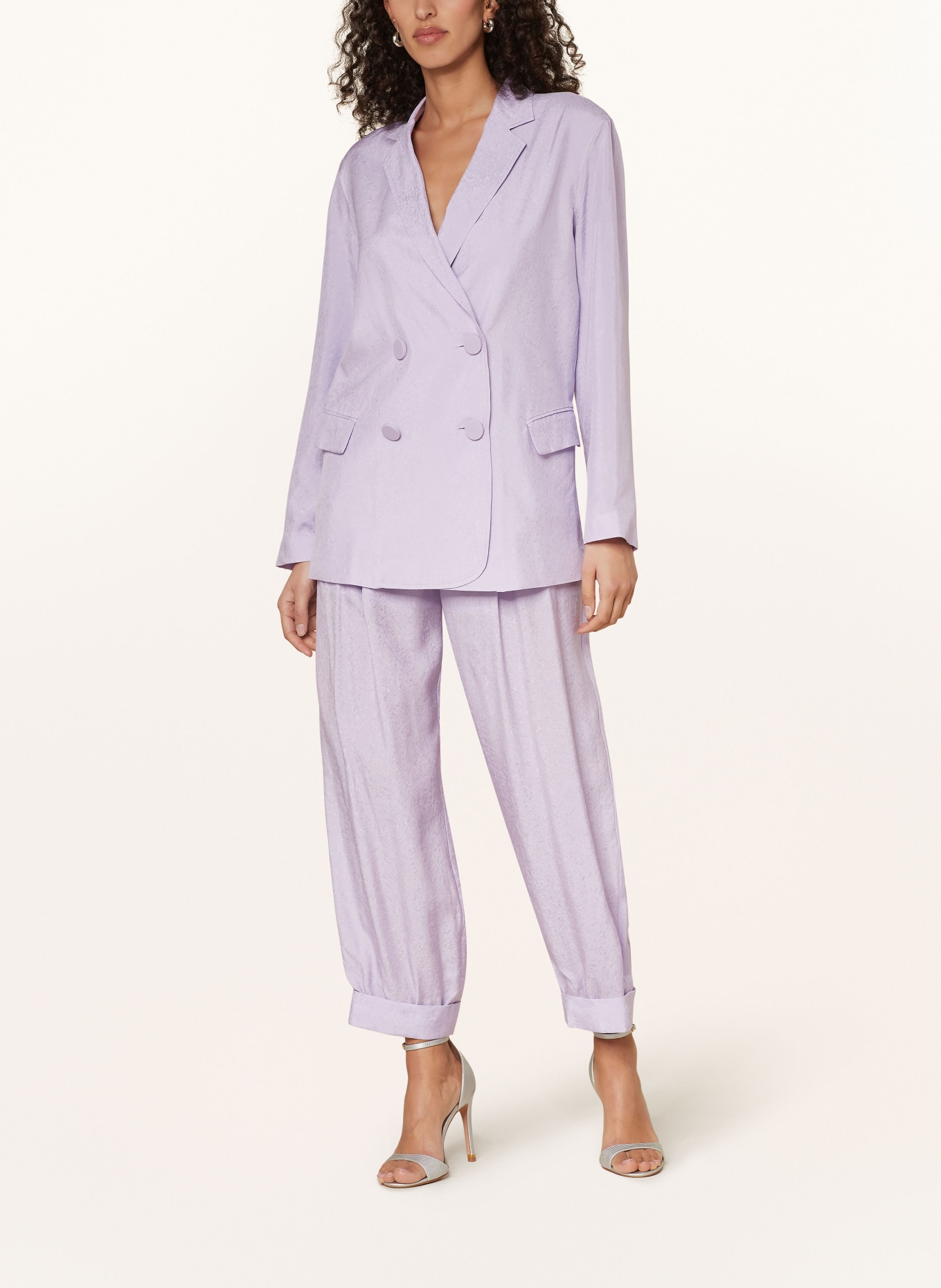 ARMANI EXCHANGE 7/8 trousers made of satin, Color: LIGHT PURPLE (Image 2)