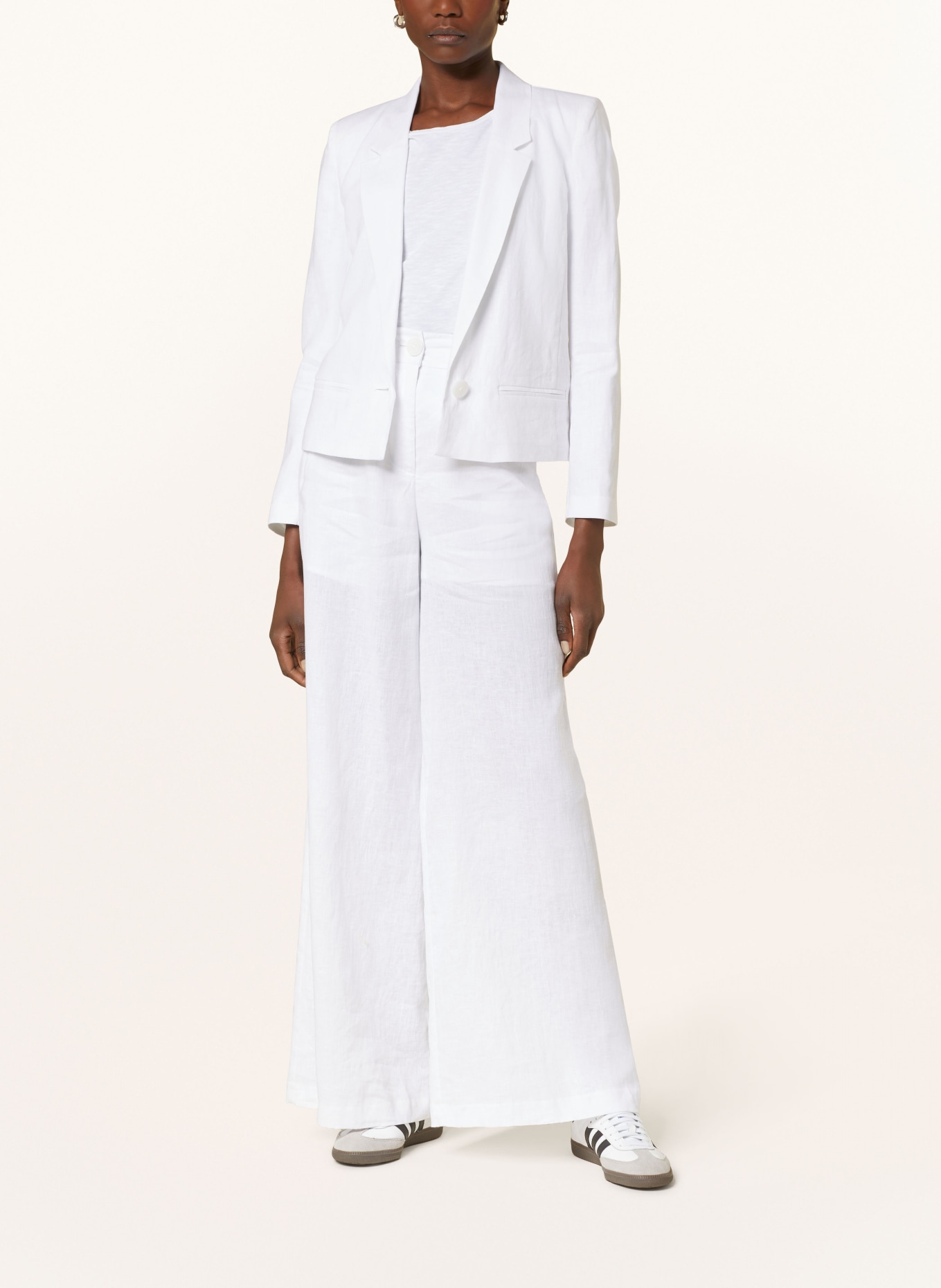 ARMANI EXCHANGE Linen blazer, Color: WHITE (Image 2)
