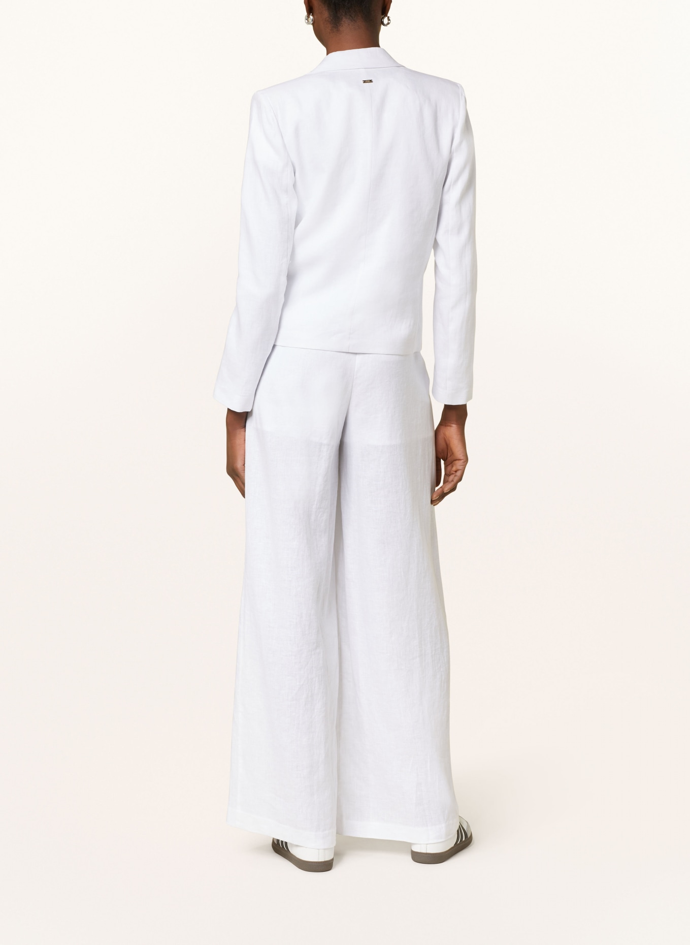 ARMANI EXCHANGE Linen blazer, Color: WHITE (Image 3)