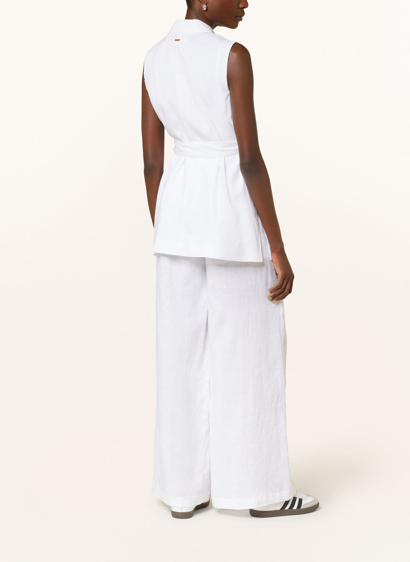 ARMANI EXCHANGE Linen vest, Color: WHITE (Image 3)
