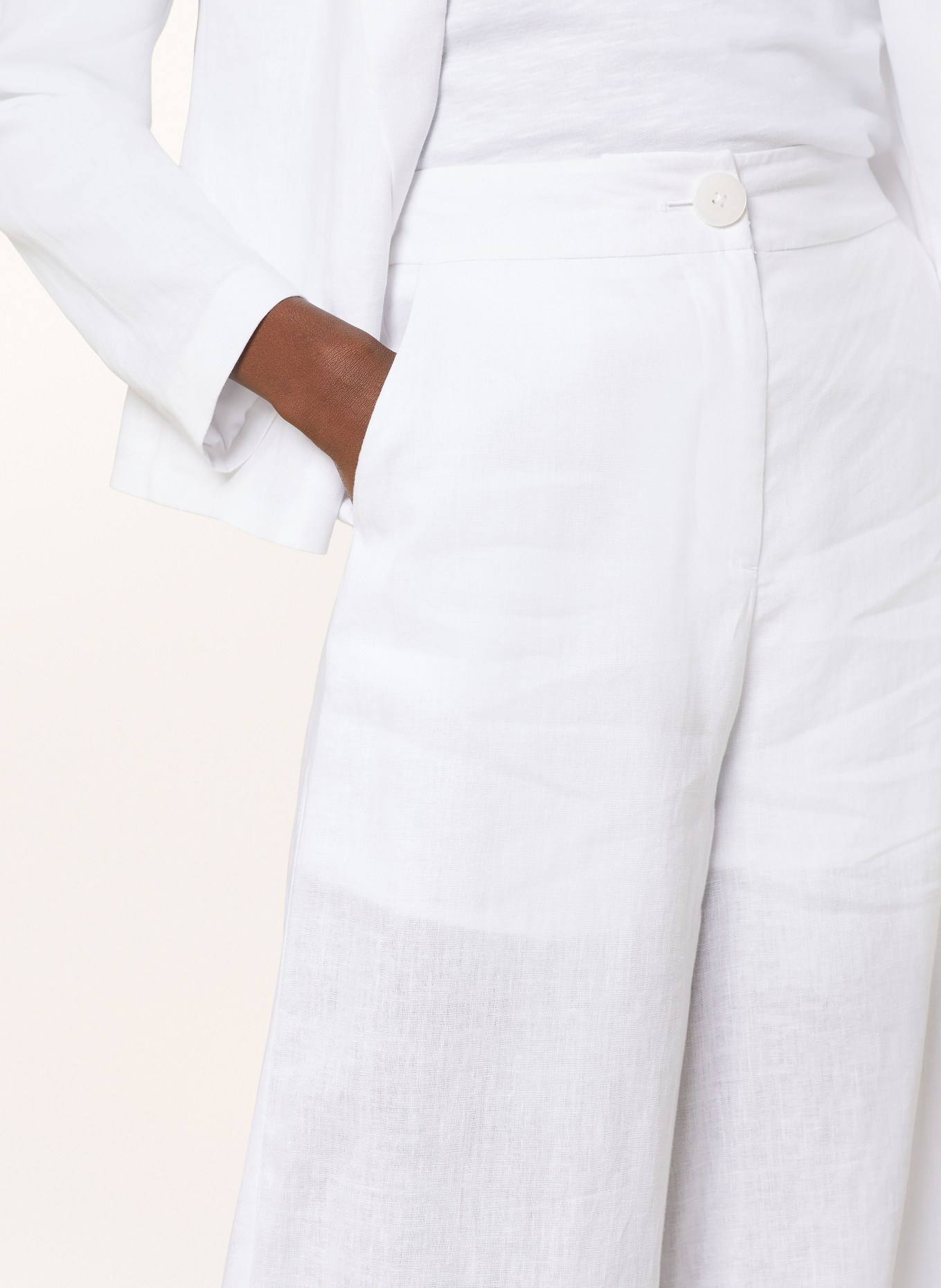 ARMANI EXCHANGE Wide leg trousers, Color: WHITE (Image 5)