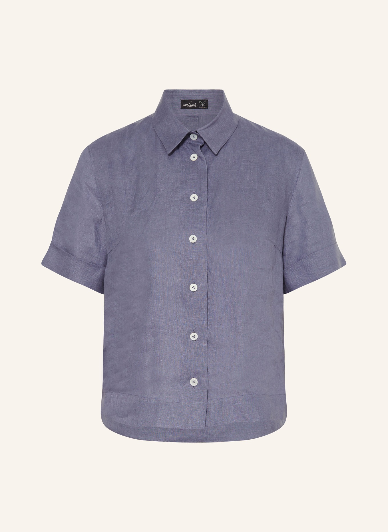 van Laack Shirt blouse AMIS in linen, Color: PURPLE (Image 1)