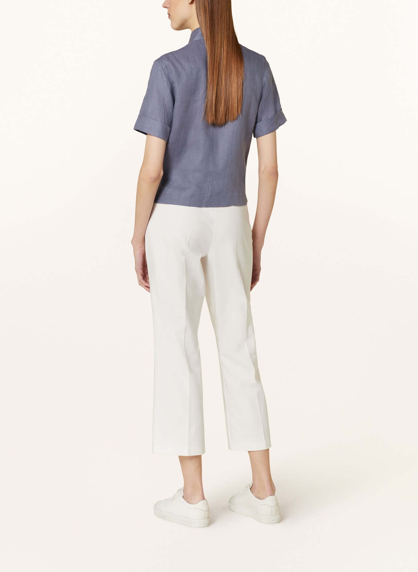 van Laack Shirt blouse AMIS in linen, Color: PURPLE (Image 3)