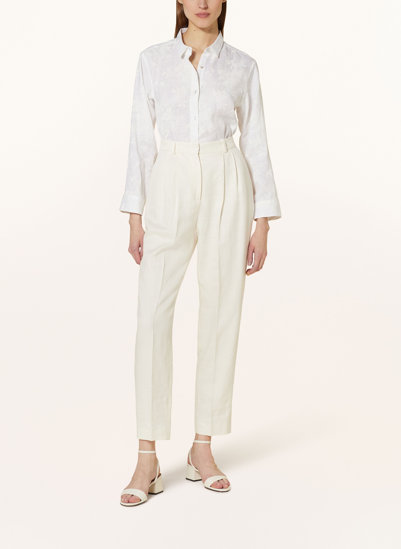 van Laack Shirt blouse LALEHS in linen, Color: CREAM (Image 2)