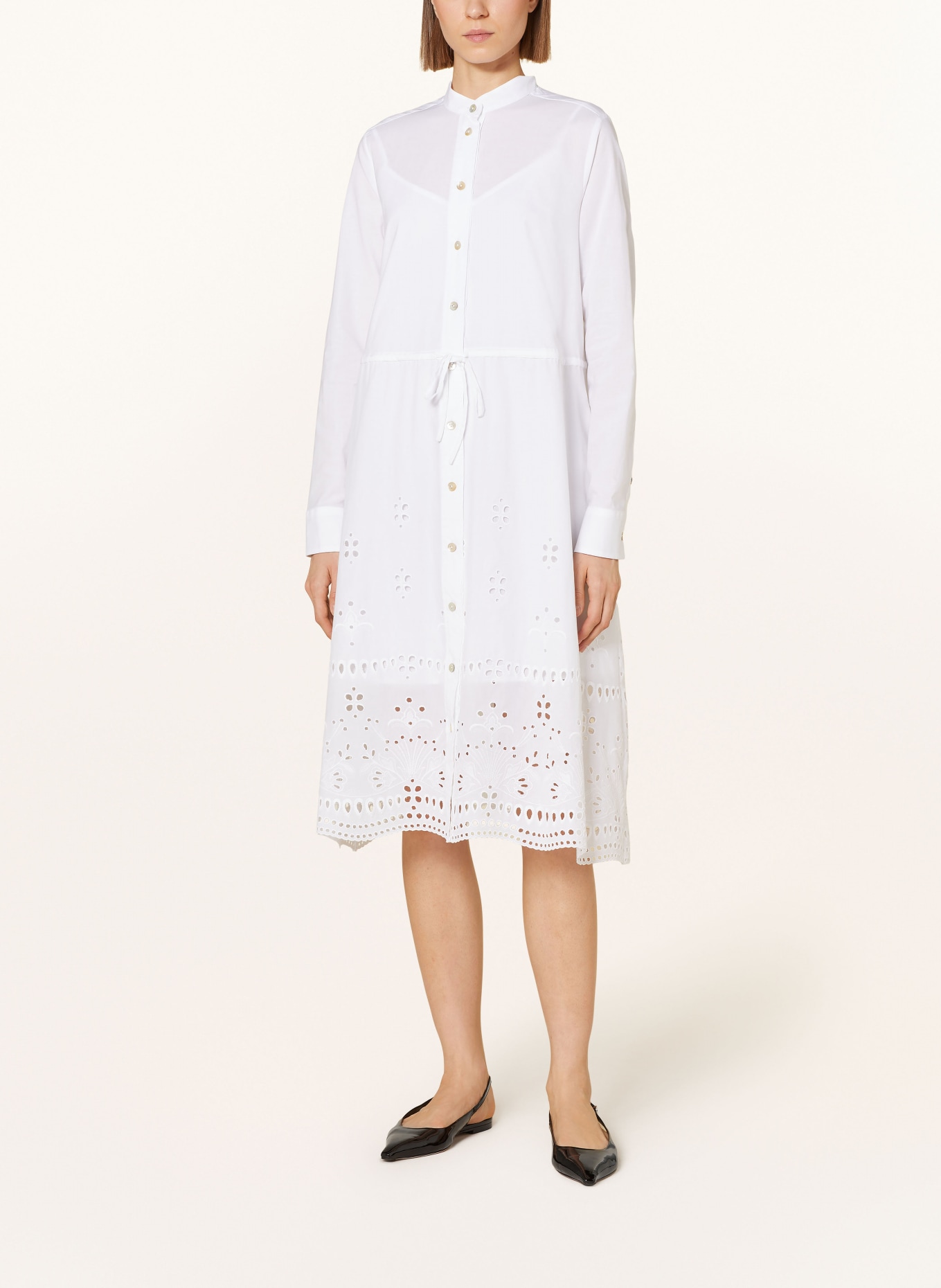 van Laack Shirt dress KANOA with broderie anglaise, Color: WHITE (Image 2)
