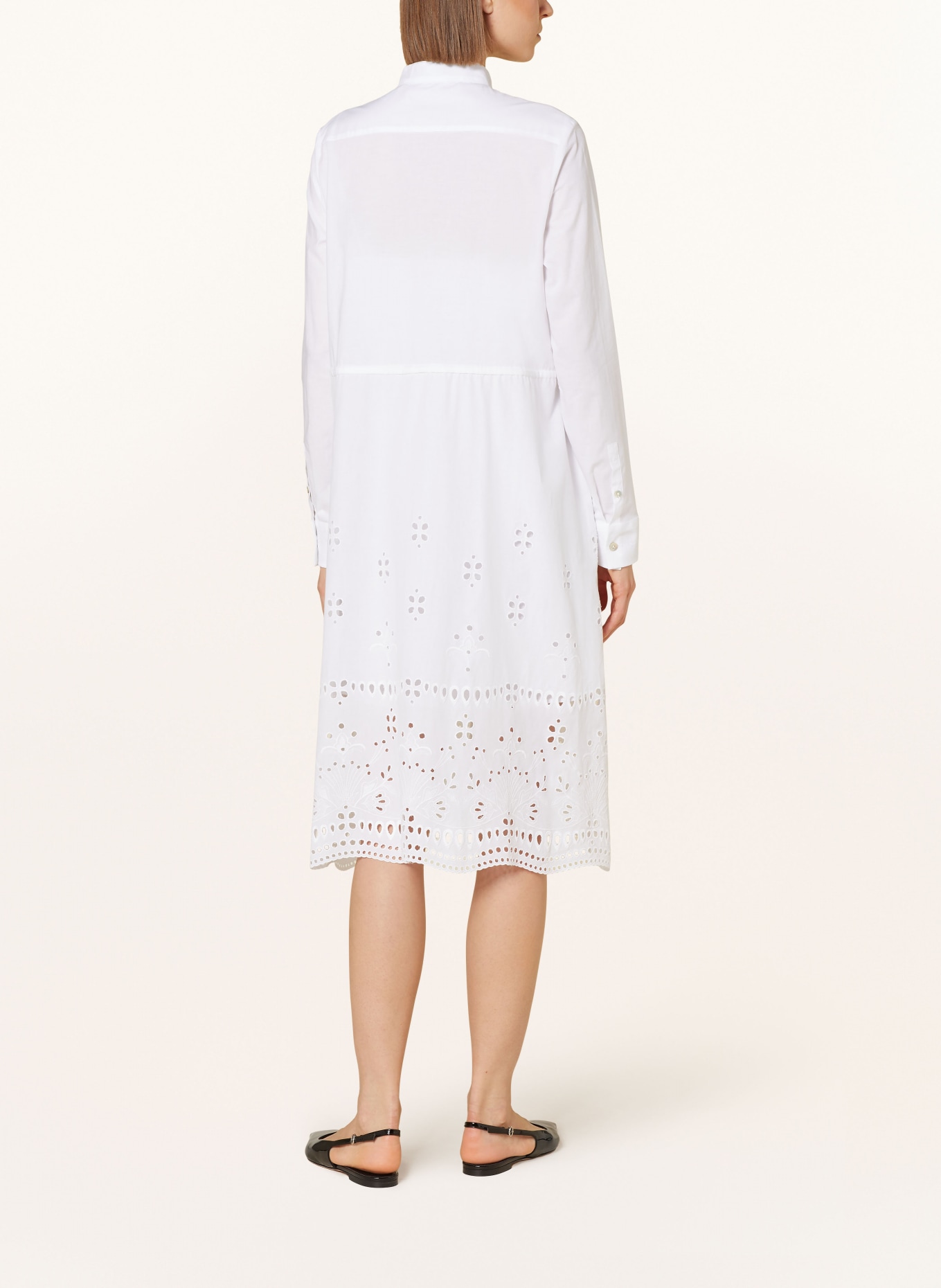 van Laack Shirt dress KANOA with broderie anglaise, Color: WHITE (Image 3)
