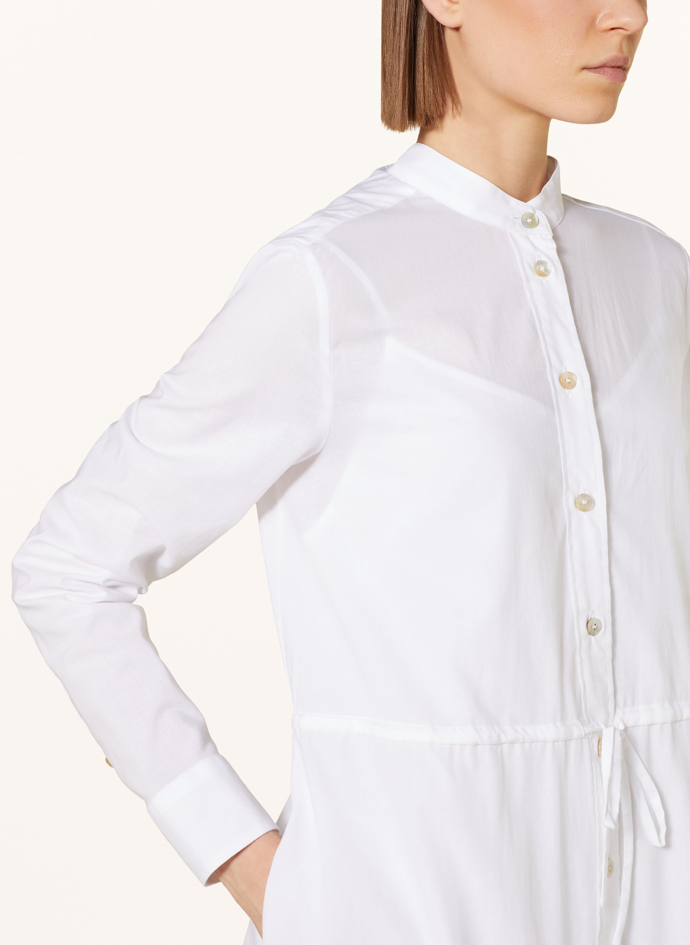 van Laack Shirt dress KANOA with broderie anglaise, Color: WHITE (Image 4)