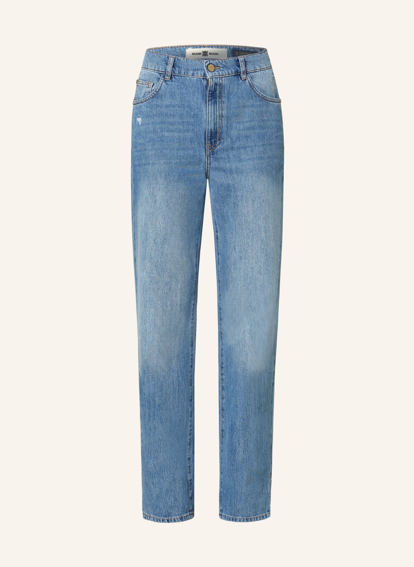 RIANI Straight Jeans, Farbe: 410 bleached blue scratched (Bild 1)